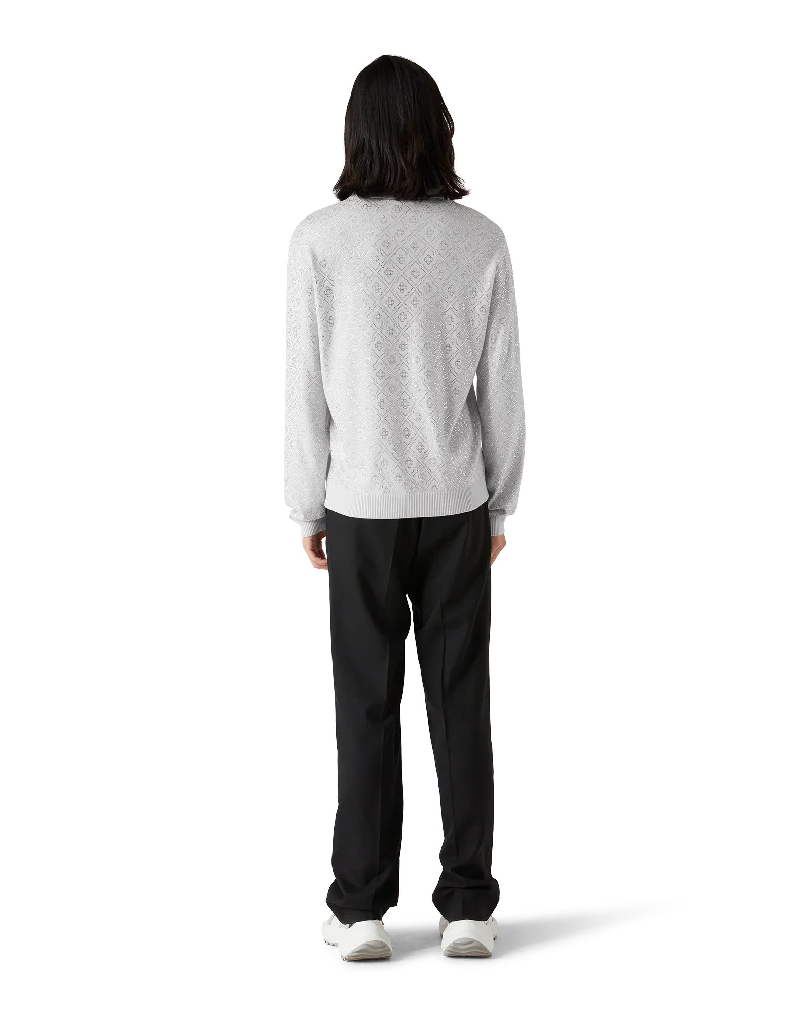 Crystal Monogram Knit Polo Shirt | Casablanca Paris | Image 3