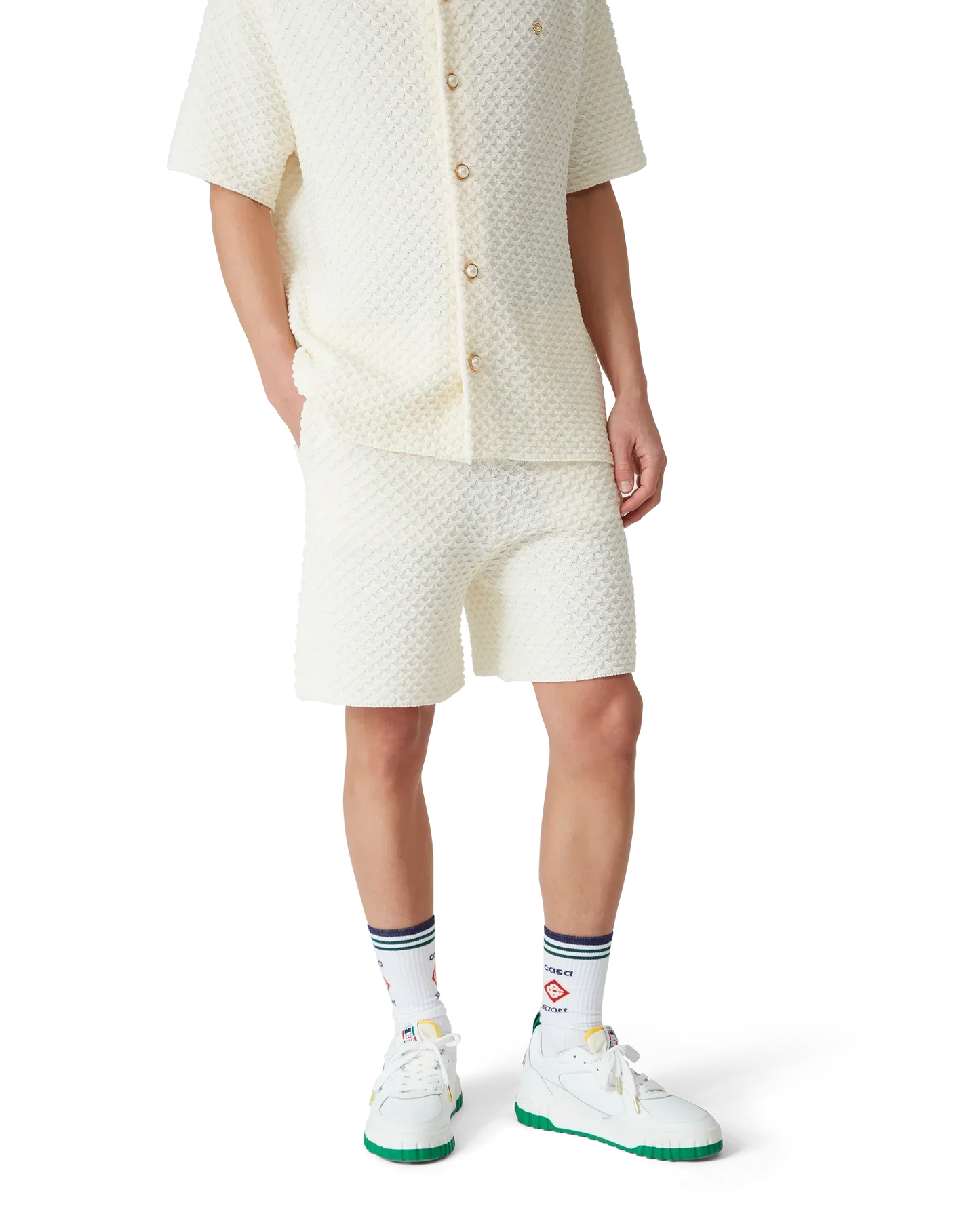 Textured Knitted Shorts | Casablanca Paris | Image 4