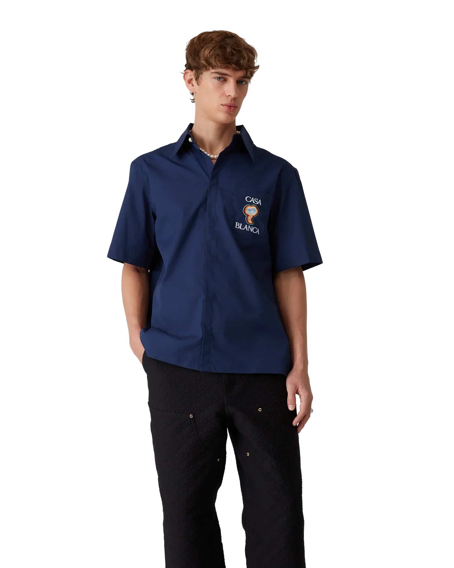 Rainbow Mushroom Short Sleeve Shirt | Casablanca Paris | Image 4