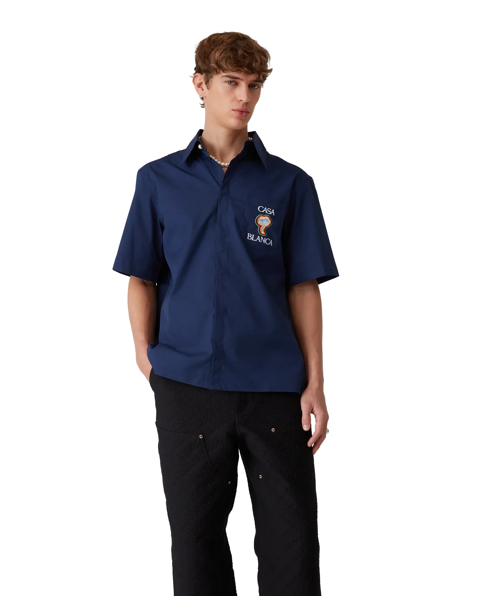 Rainbow Mushroom Short Sleeve Shirt | Casablanca Paris | Image 4