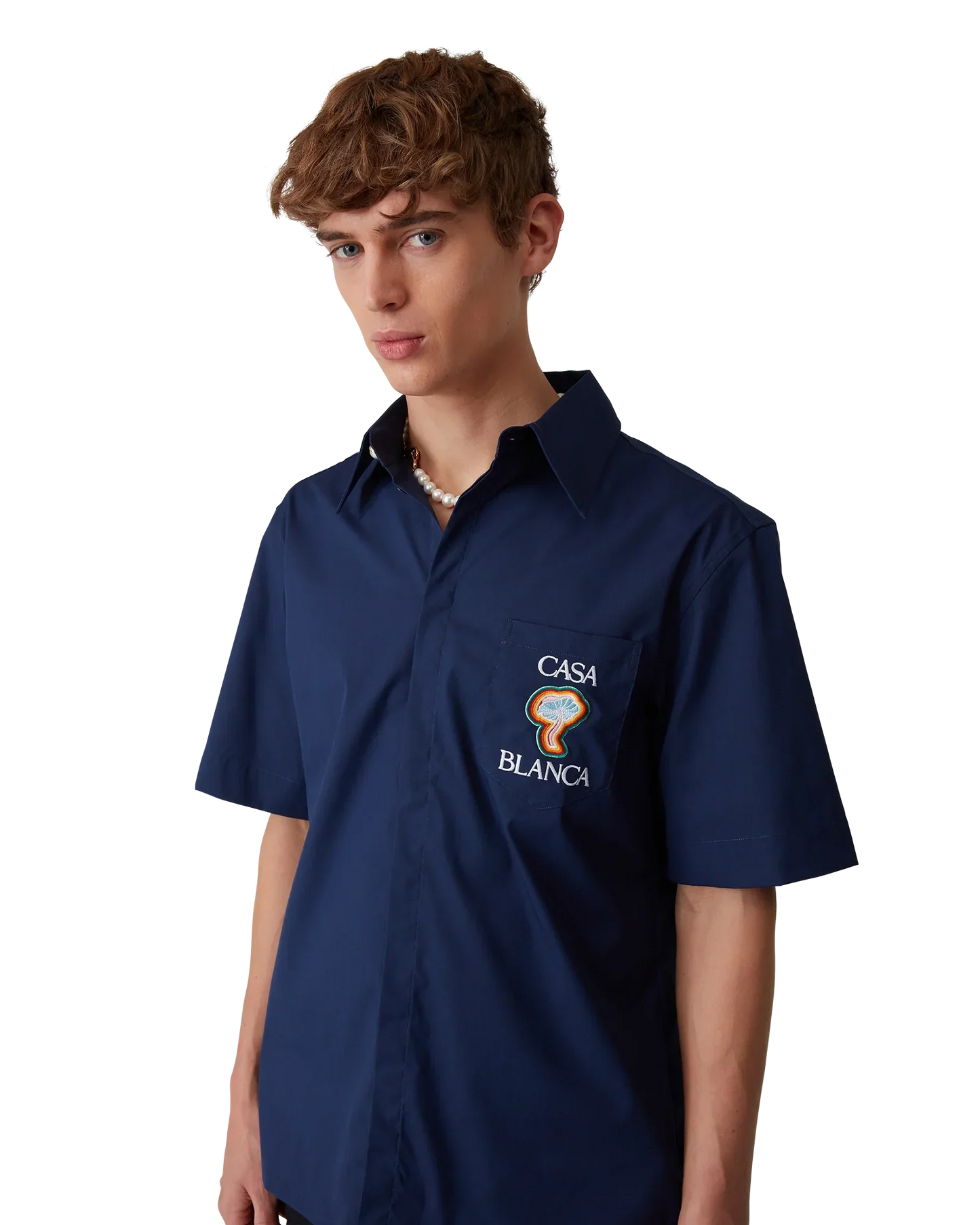 Rainbow Mushroom Short Sleeve Shirt | Casablanca Paris | Image 5