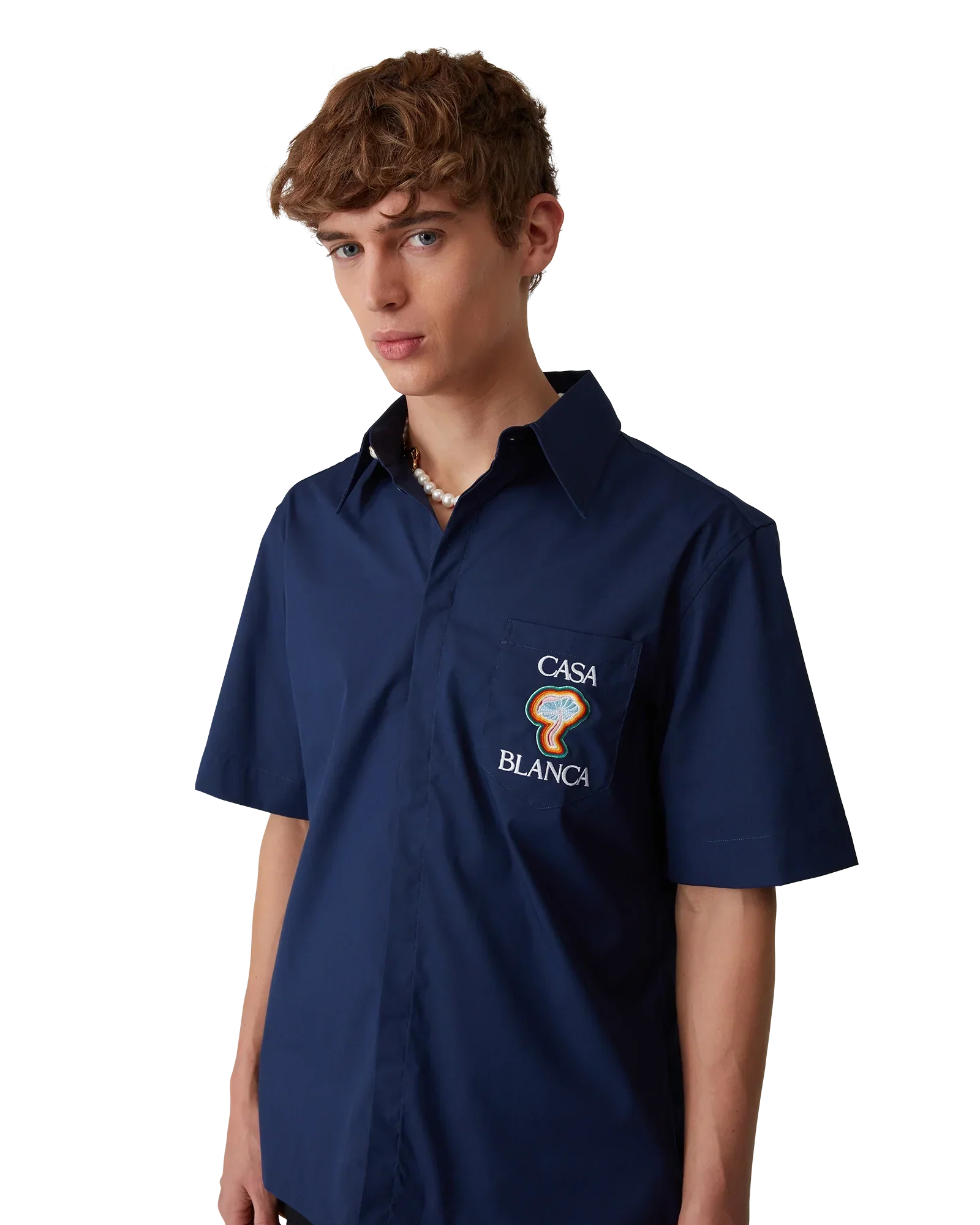 Rainbow Mushroom Short Sleeve Shirt | Casablanca Paris | Image 5