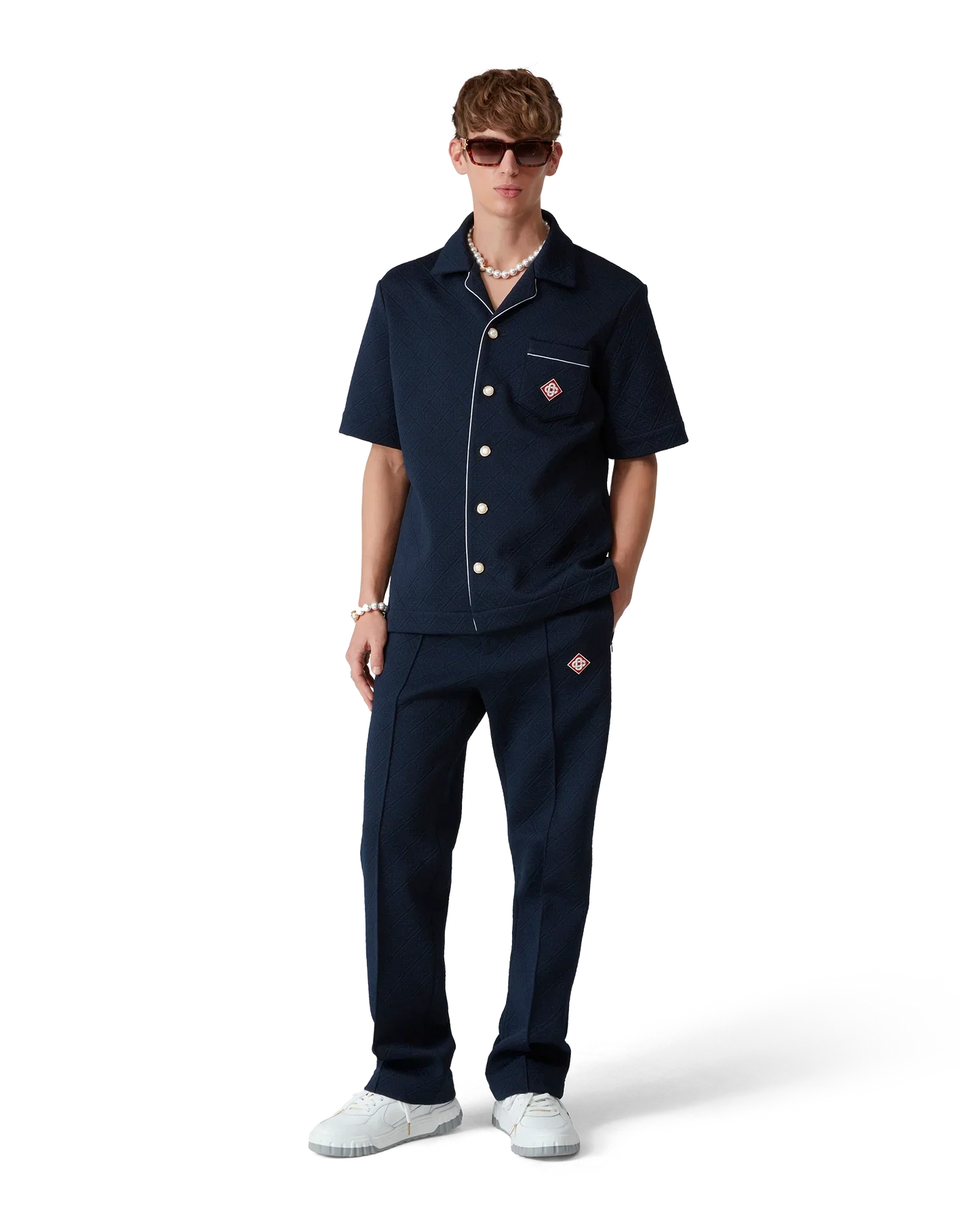 Jacquard Monogram Short Sleeve Shirt | Casablanca Paris | Image 2