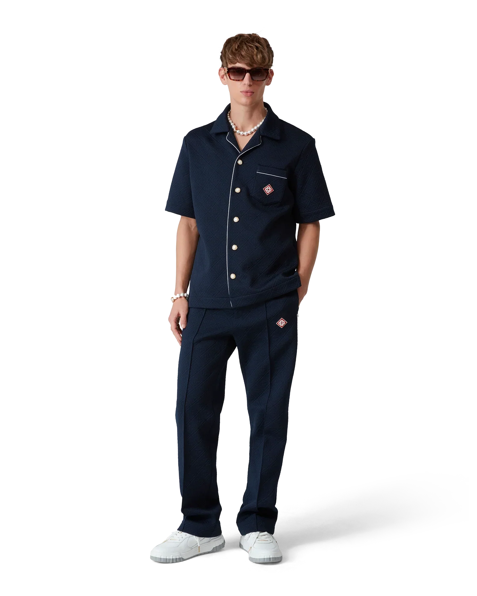 Jacquard Monogram Short Sleeve Shirt | Casablanca Paris | Image 2
