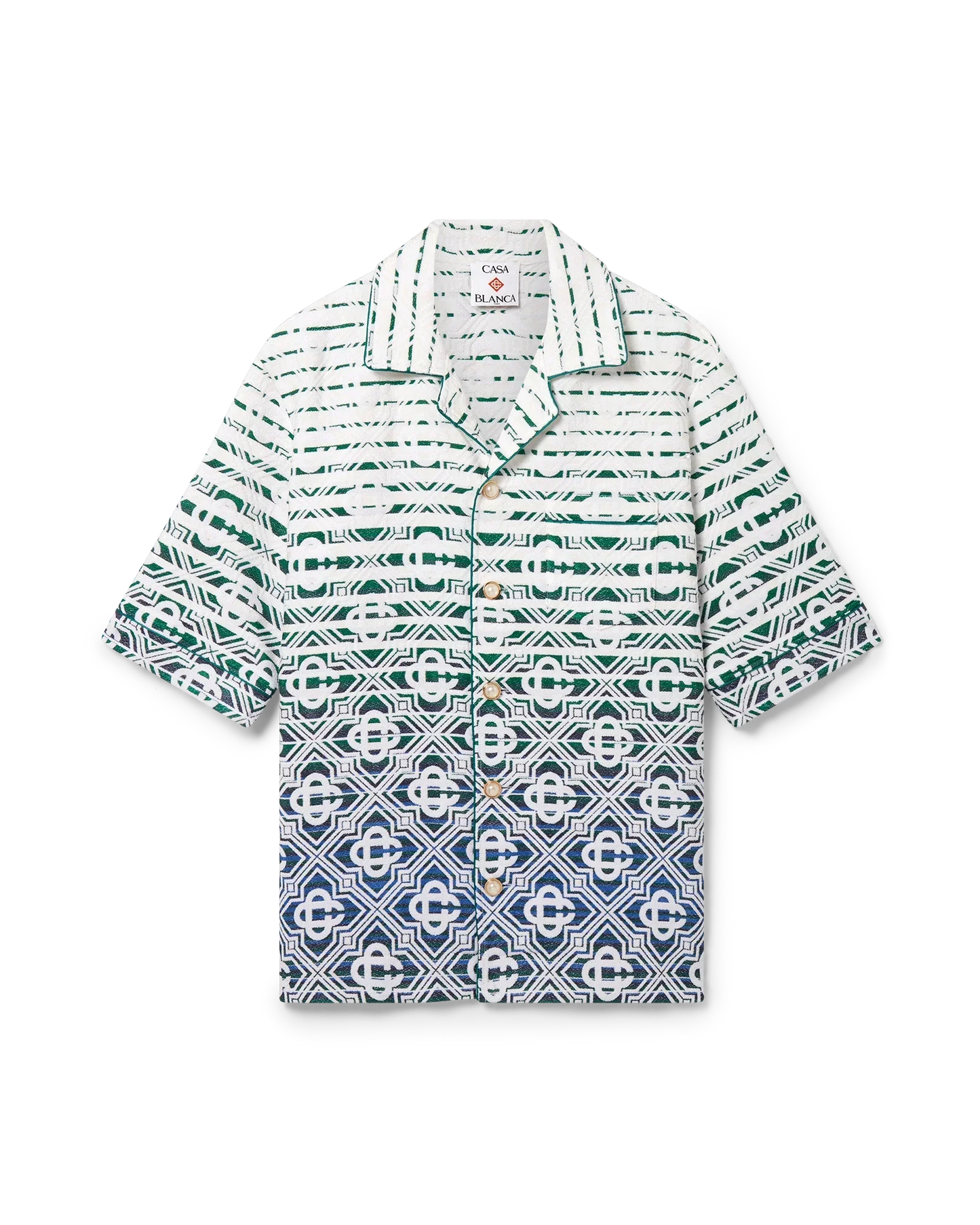 Monogram Gradient Towelling Short Sleeve Shirt | Casablanca Paris | Image 1