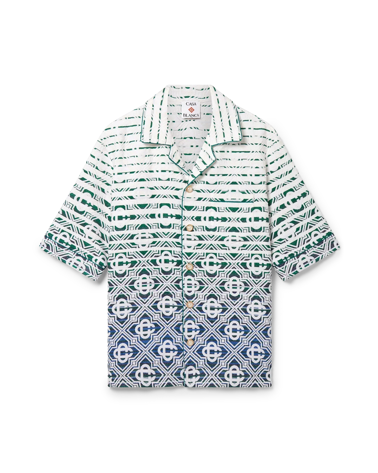 Monogram Gradient Towelling Short Sleeve Shirt | Casablanca Paris | Image 1
