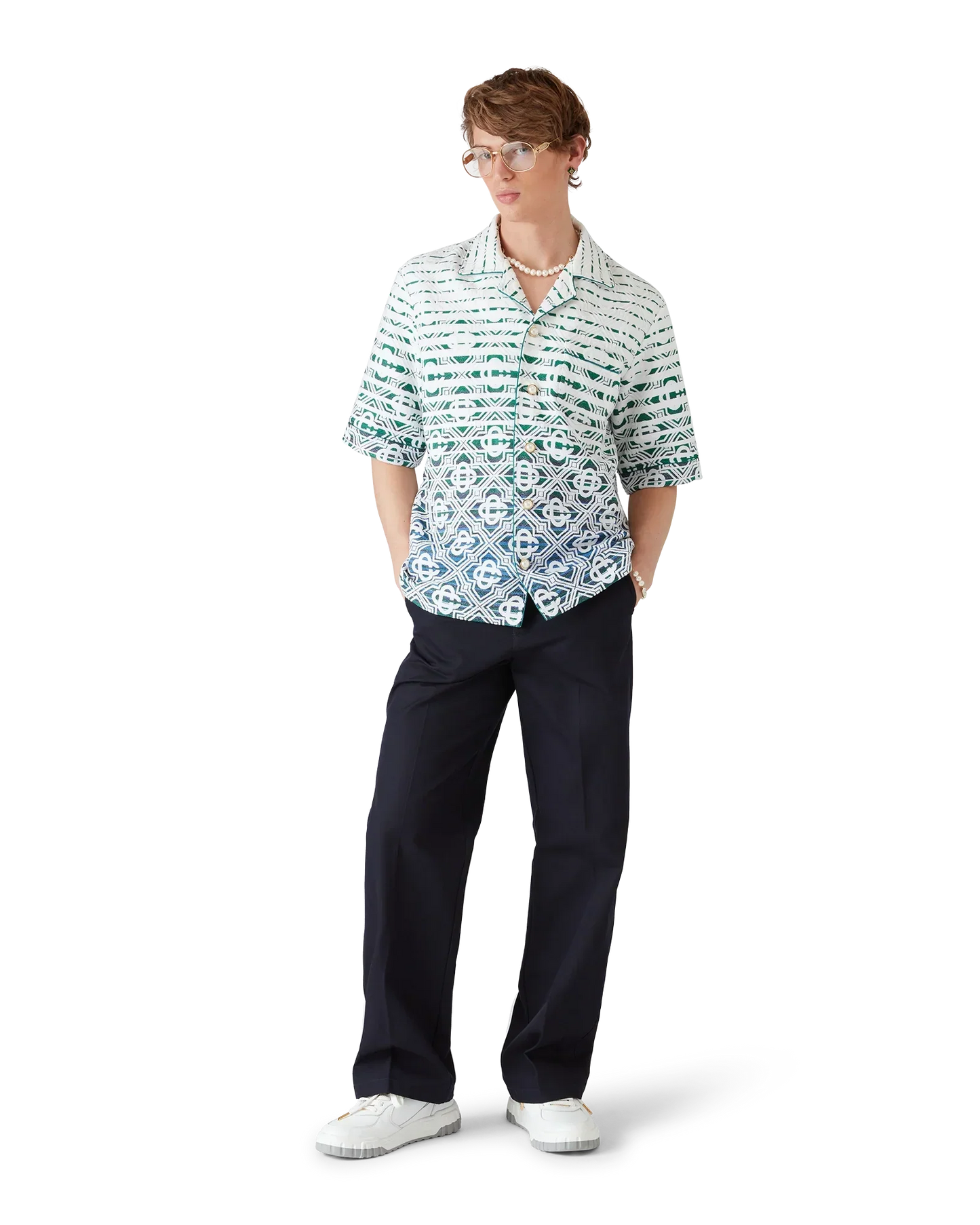 Monogram Gradient Towelling Short Sleeve Shirt | Casablanca Paris | Image 2