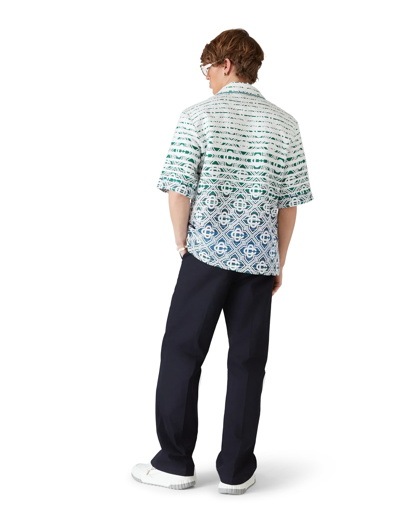 Monogram Gradient Towelling Short Sleeve Shirt | Casablanca Paris | Image 3