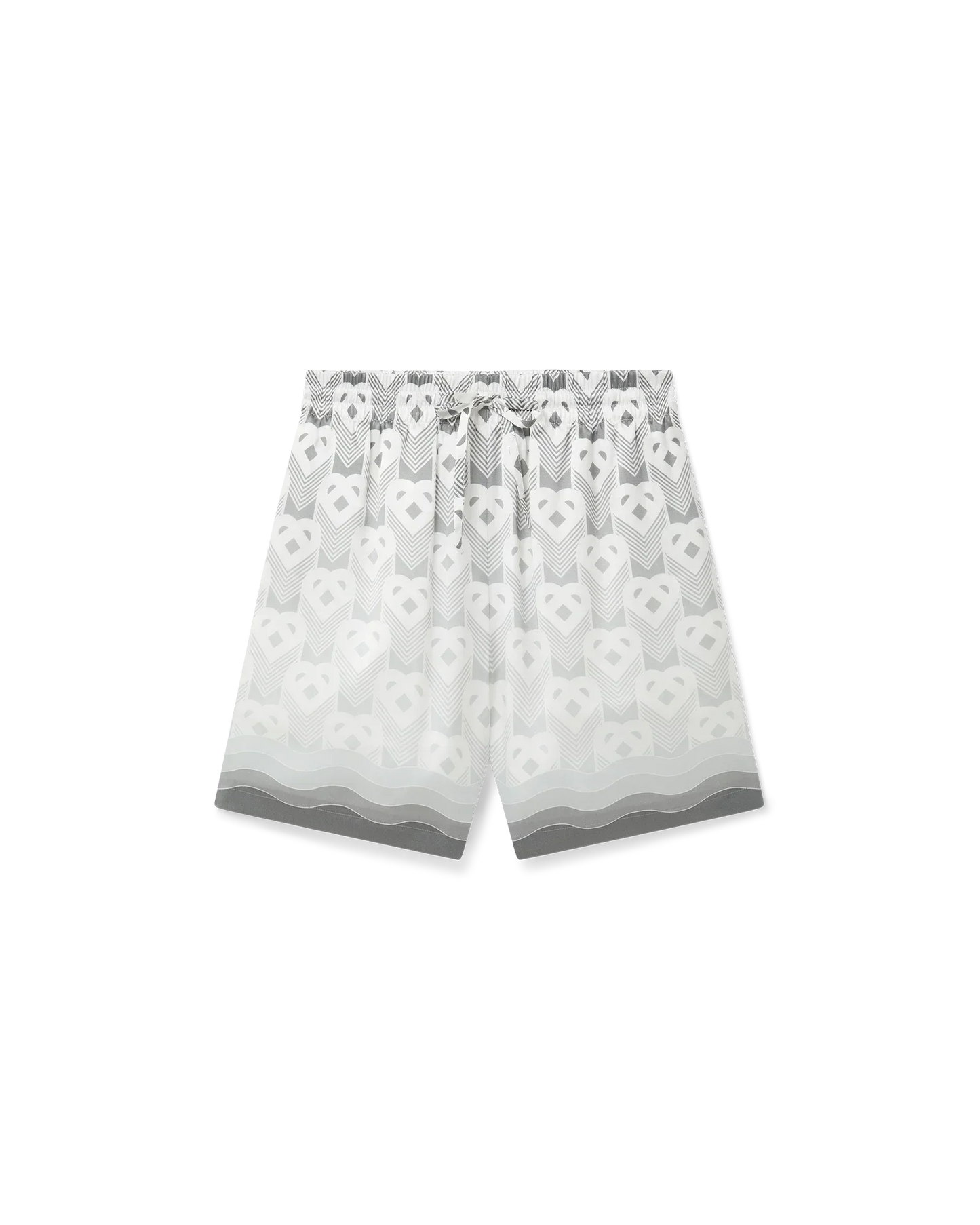 Gradient Heart Monogram Silk Shorts | Casablanca Paris | Image 1