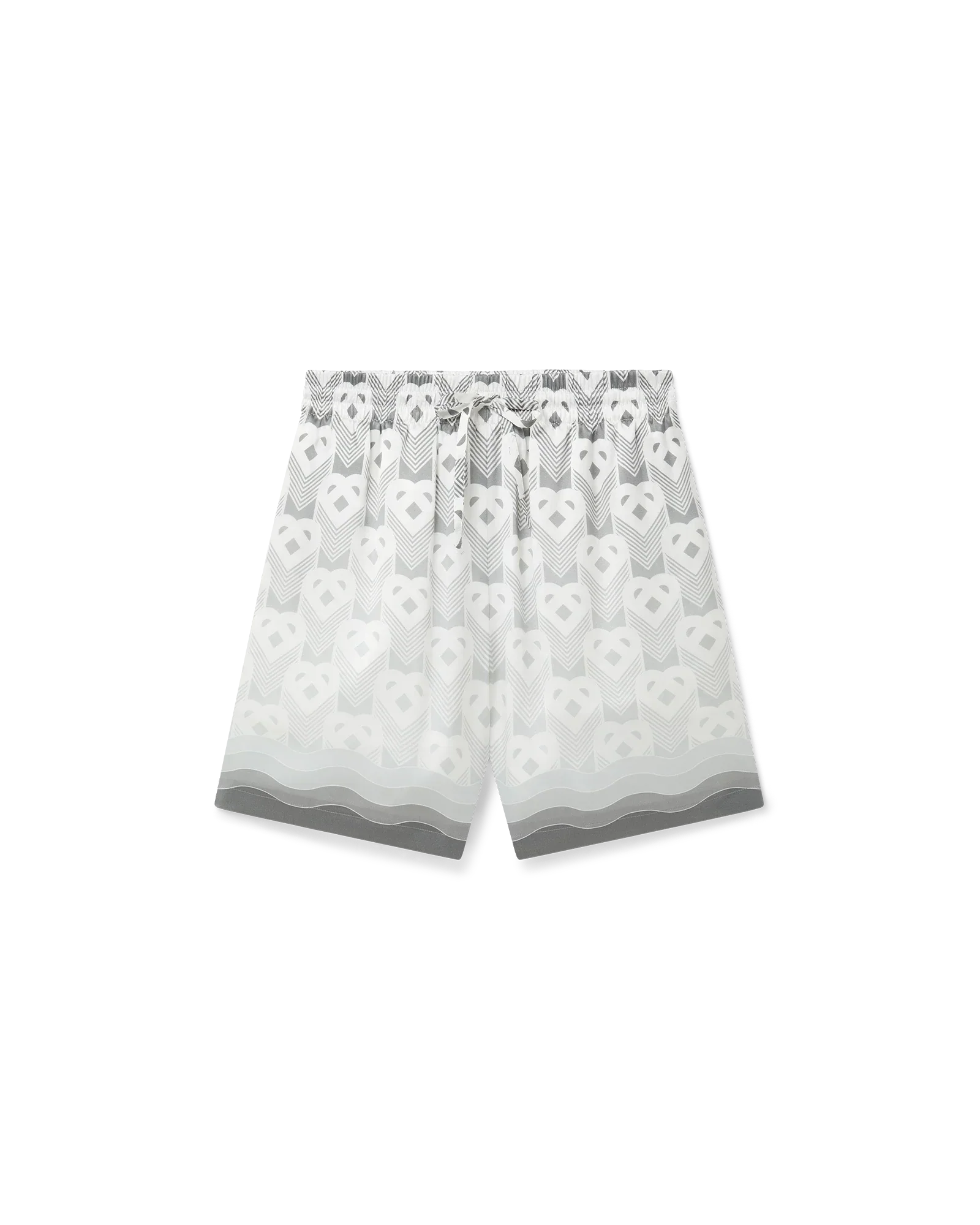 Gradient Heart Monogram Silk Shorts | Casablanca Paris | Image 1