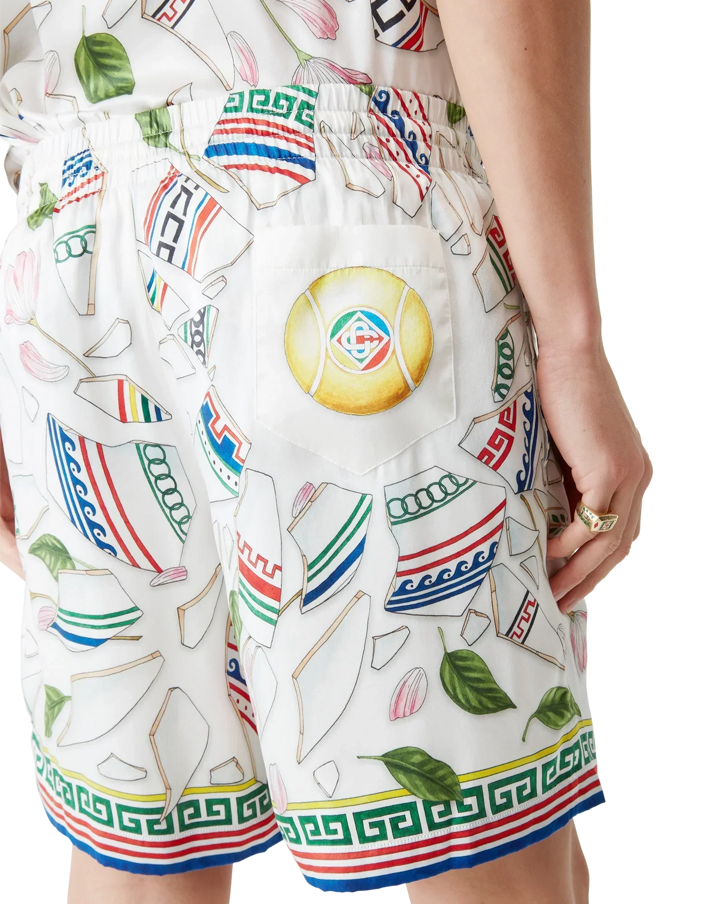 Le Vase Brise Silk Shorts | Casablanca Paris | Image 5