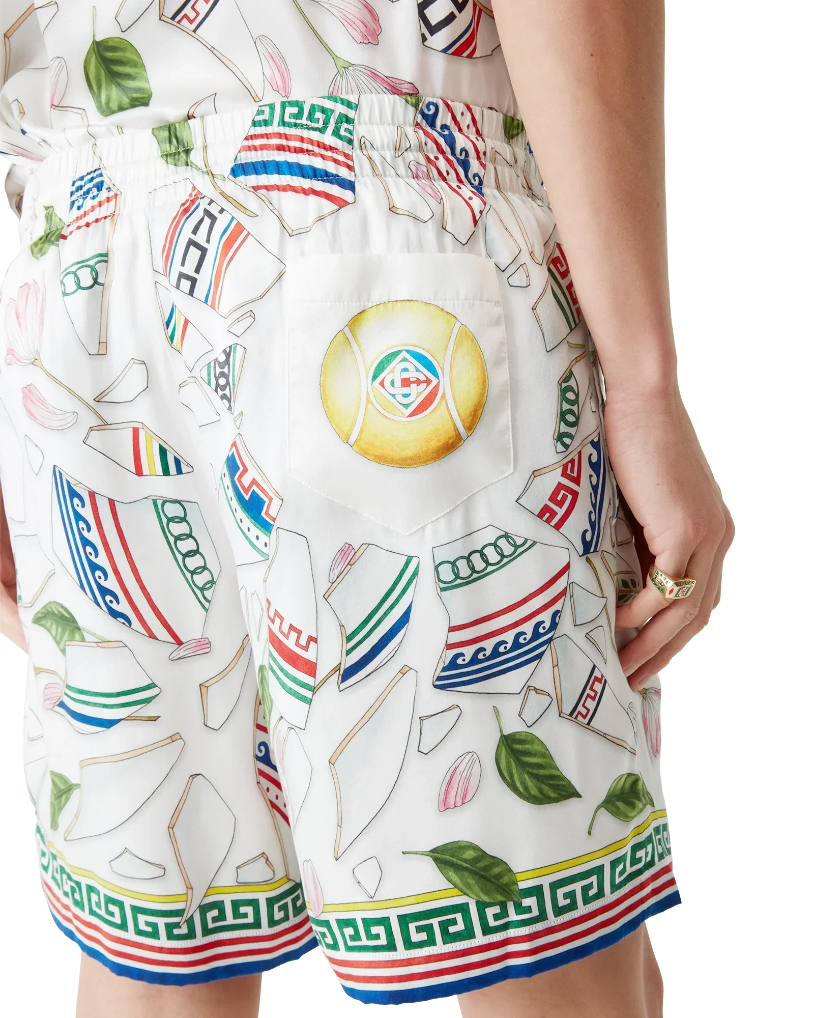 Le Vase Brise Silk Shorts | Casablanca Paris | Image 5