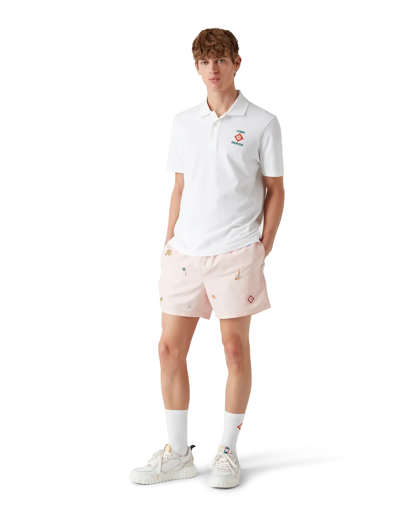 Embroidered Motif Swim Shorts | Casablanca Paris | Image 2