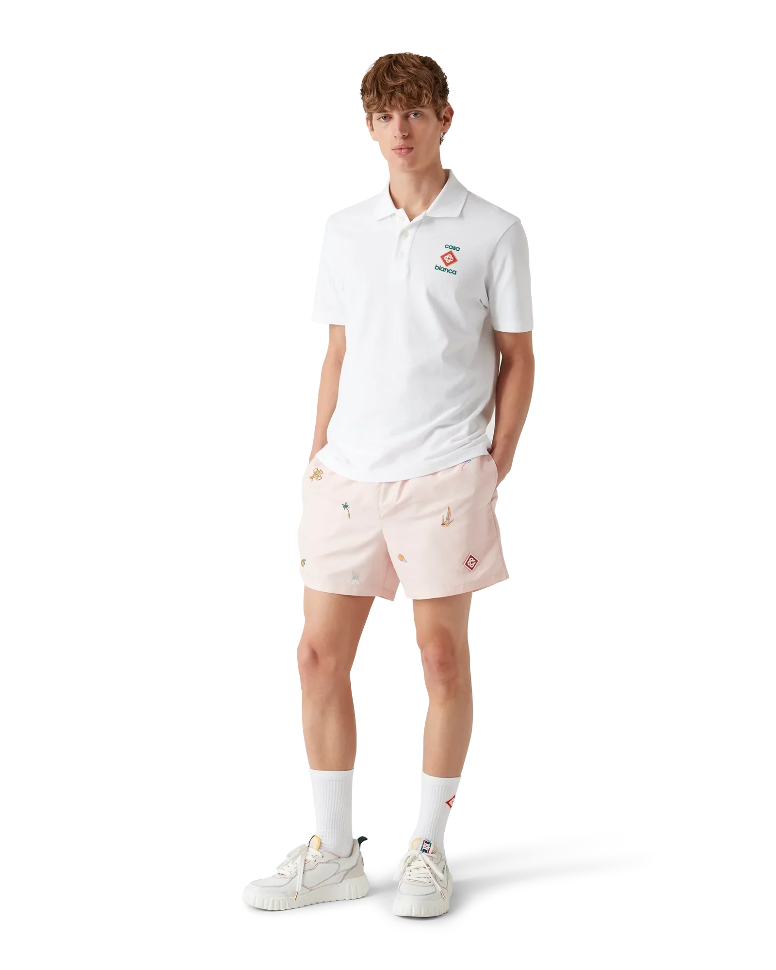 Embroidered Motif Swim Shorts | Casablanca Paris | Image 2