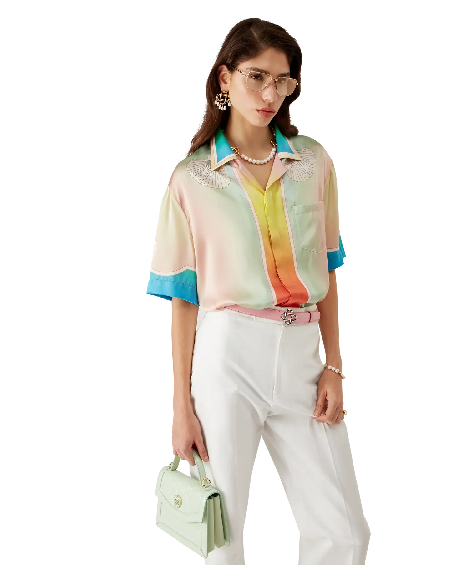 Lucid Dreams Short Sleeve Silk Shirt | Casablanca Paris | Image 6