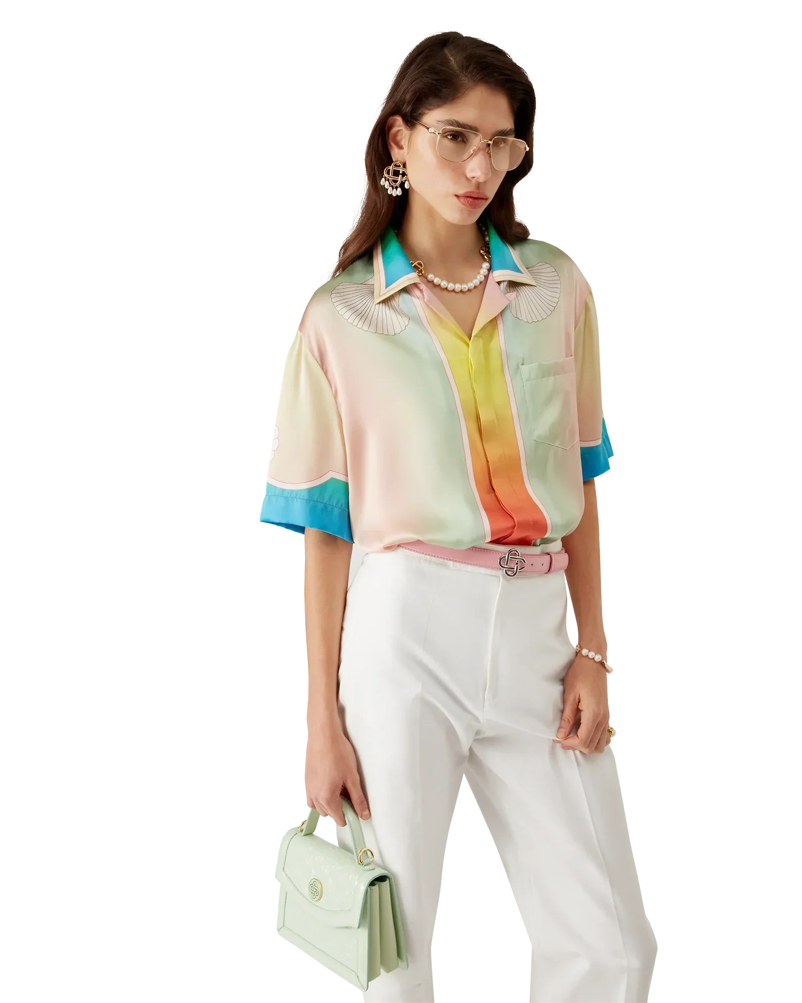 Lucid Dreams Short Sleeve Silk Shirt | Casablanca Paris | Image 6