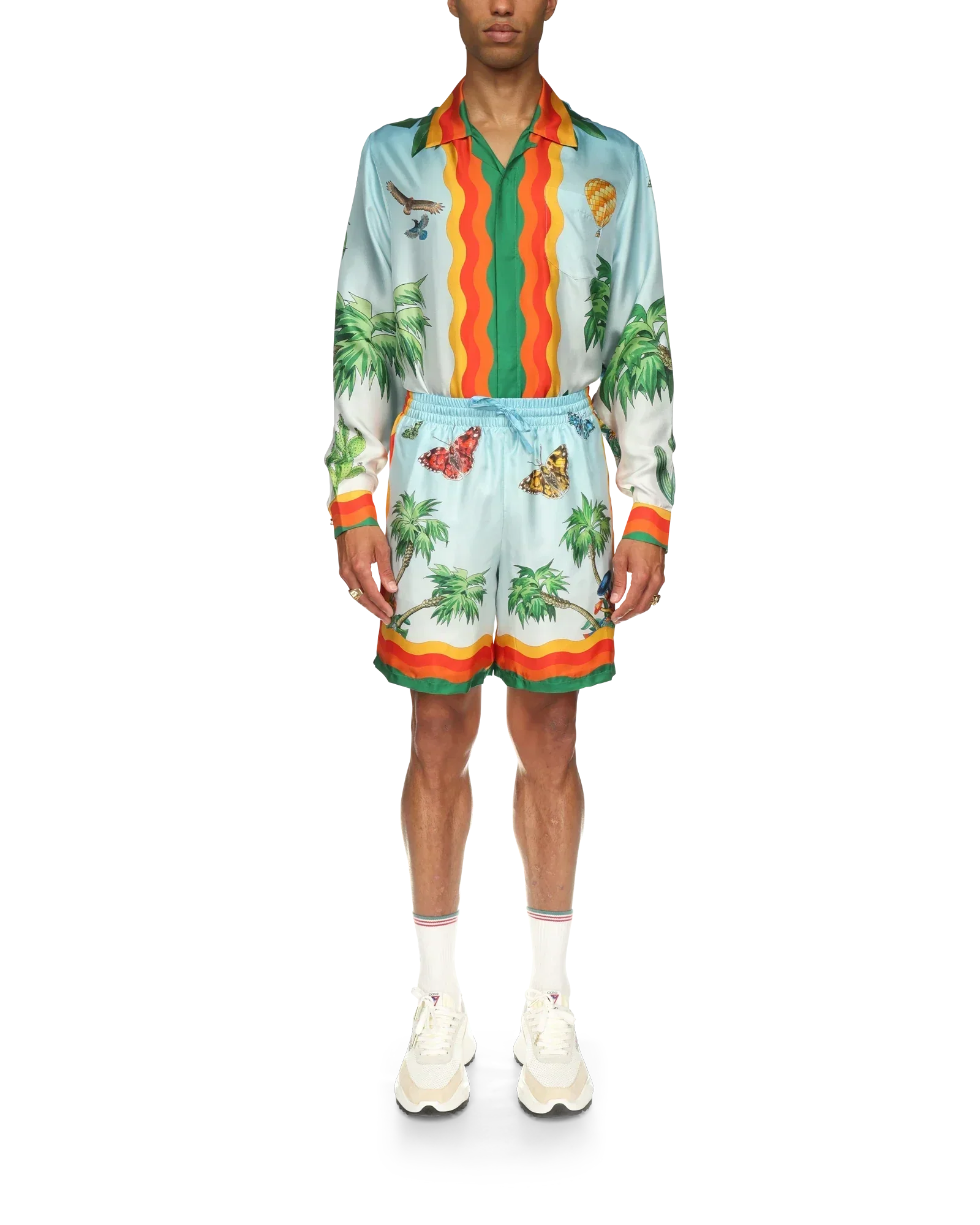 Palm Springs Tennis Club Silk Shorts | Casablanca Paris | Image 2