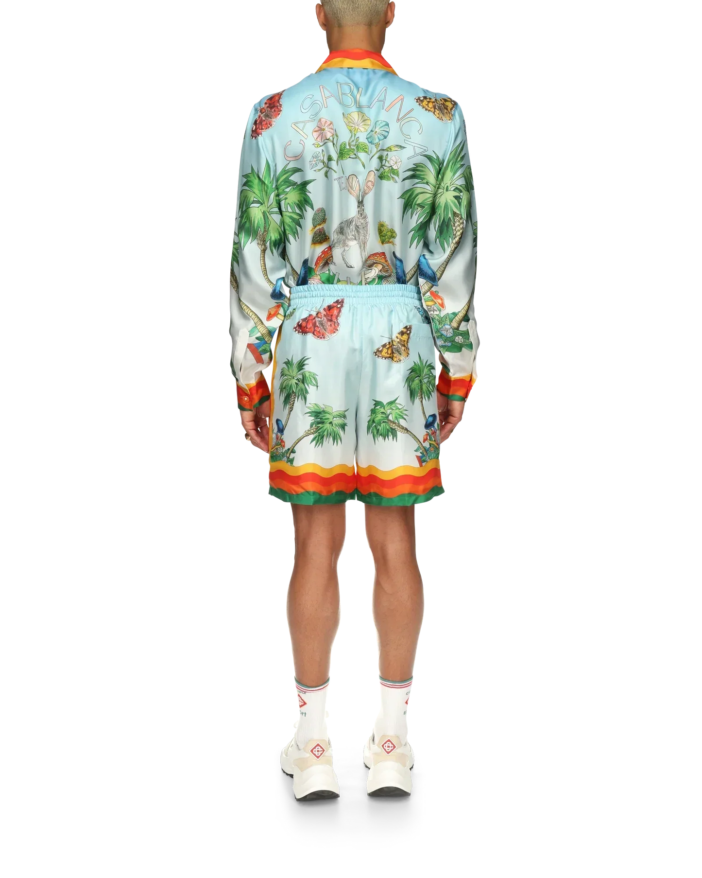 Palm Springs Tennis Club Silk Shorts | Casablanca Paris | Image 4