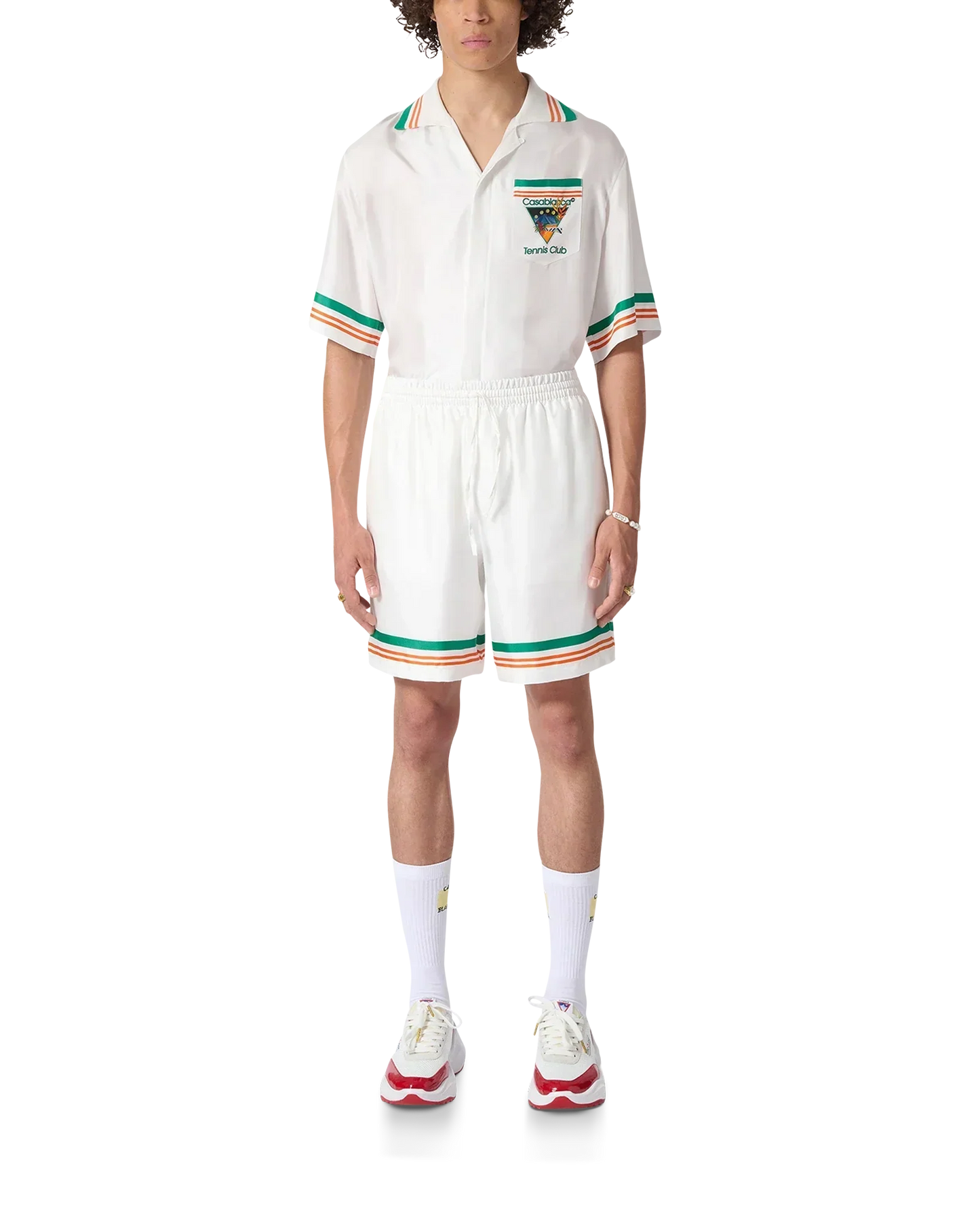 Tennis Club Icon Silk Shorts | Casablanca Paris | Image 4