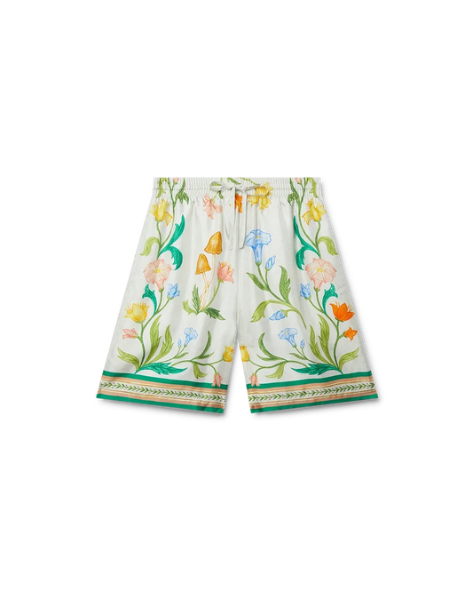 L'Arche Fleurie Silk Shorts | Casablanca Paris | Image 1