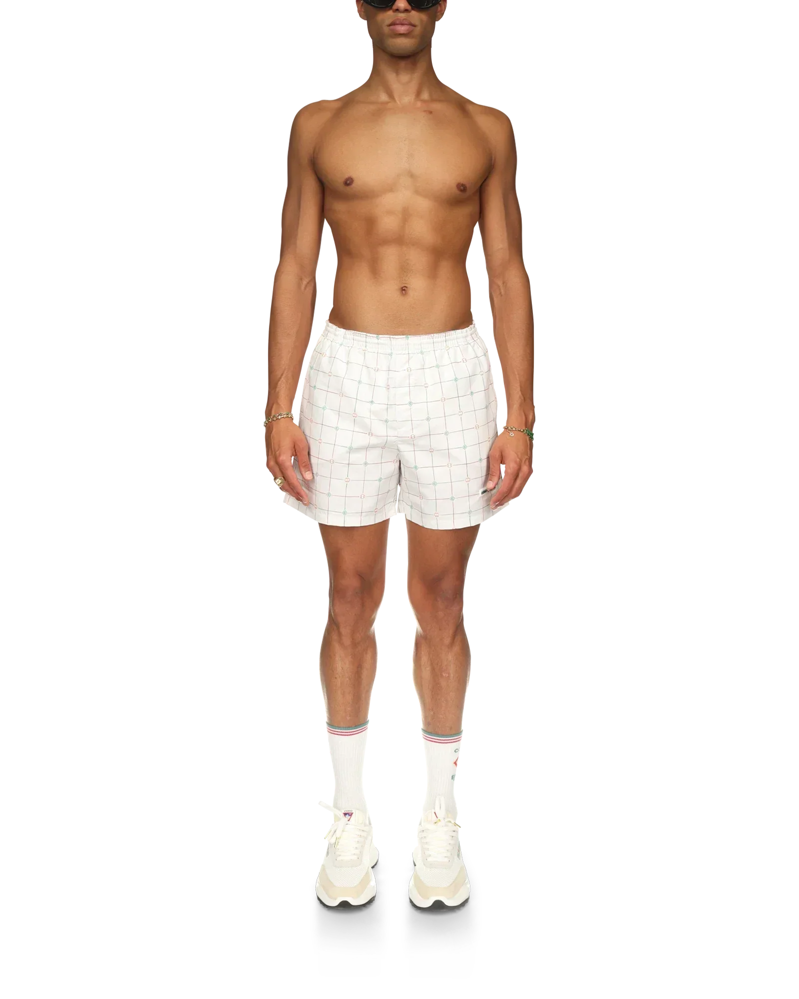 Tennis Check Swim Trunks | Casablanca Paris | Image 2