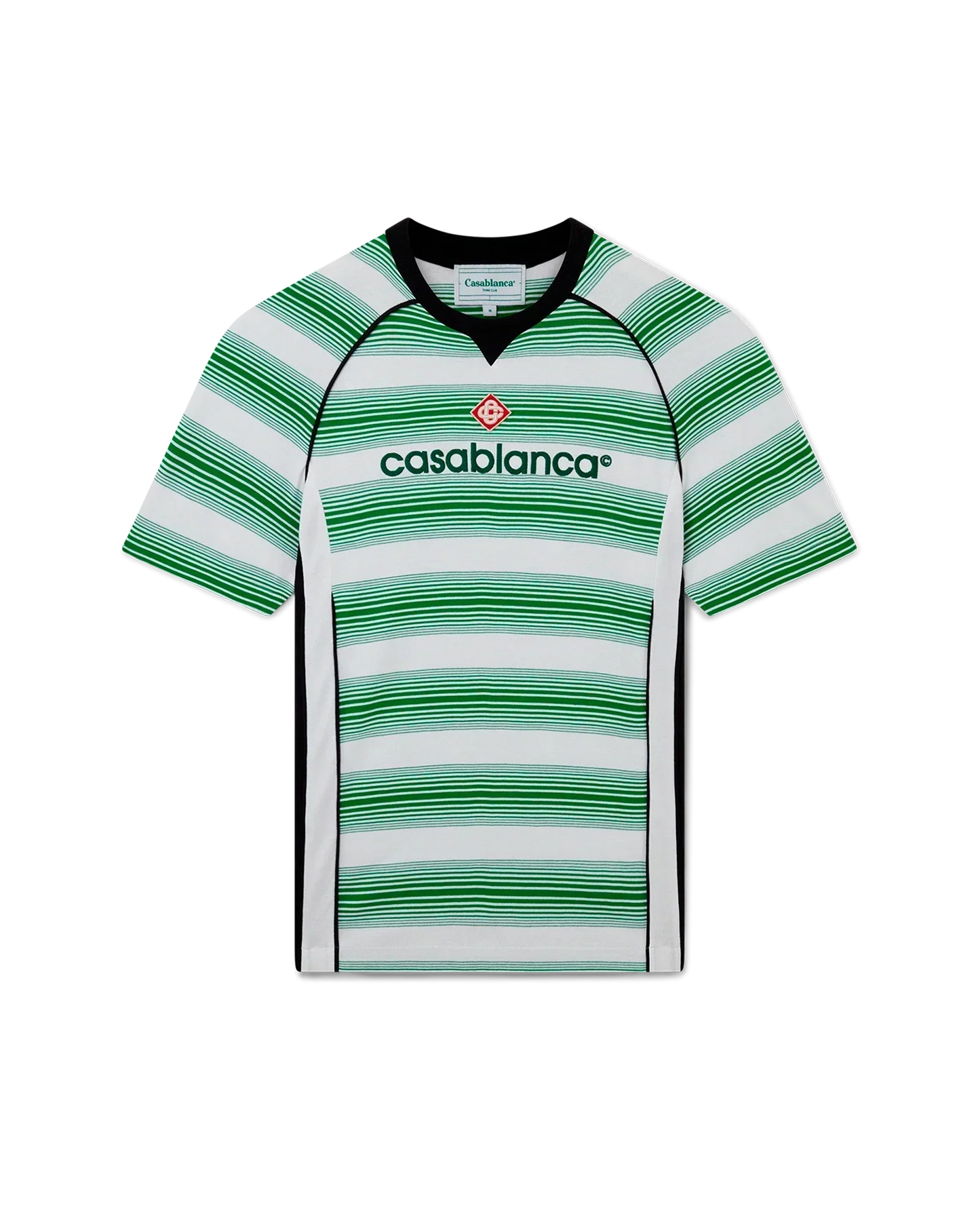 Gradient Stripe Panelled Short Sleeve T-Shirt | Casablanca Paris | Image 1