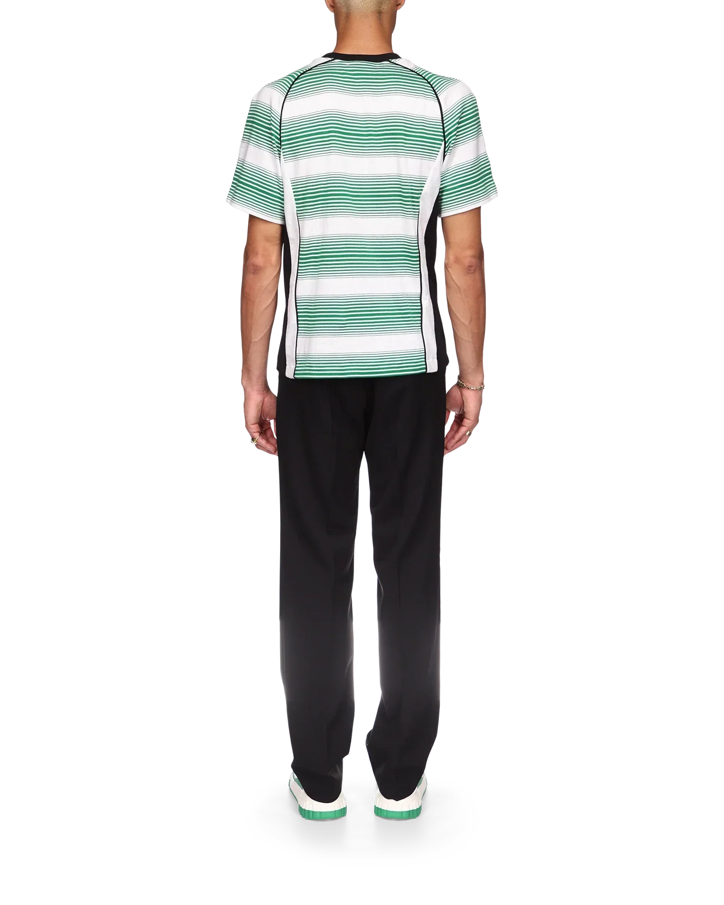Gradient Stripe Panelled Short Sleeve T-Shirt | Casablanca Paris | Image 4