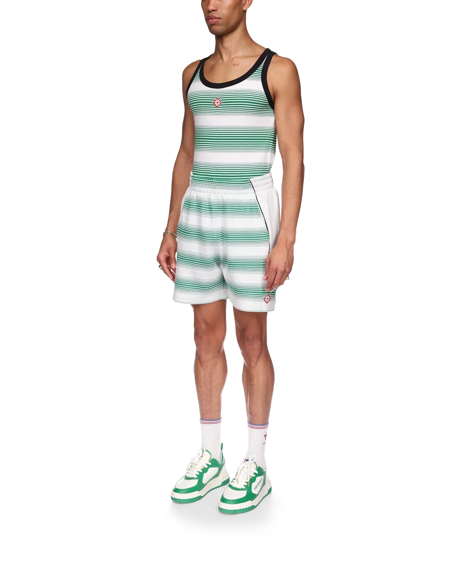 Gradient Stripe Sweatshorts | Casablanca Paris | Image 3