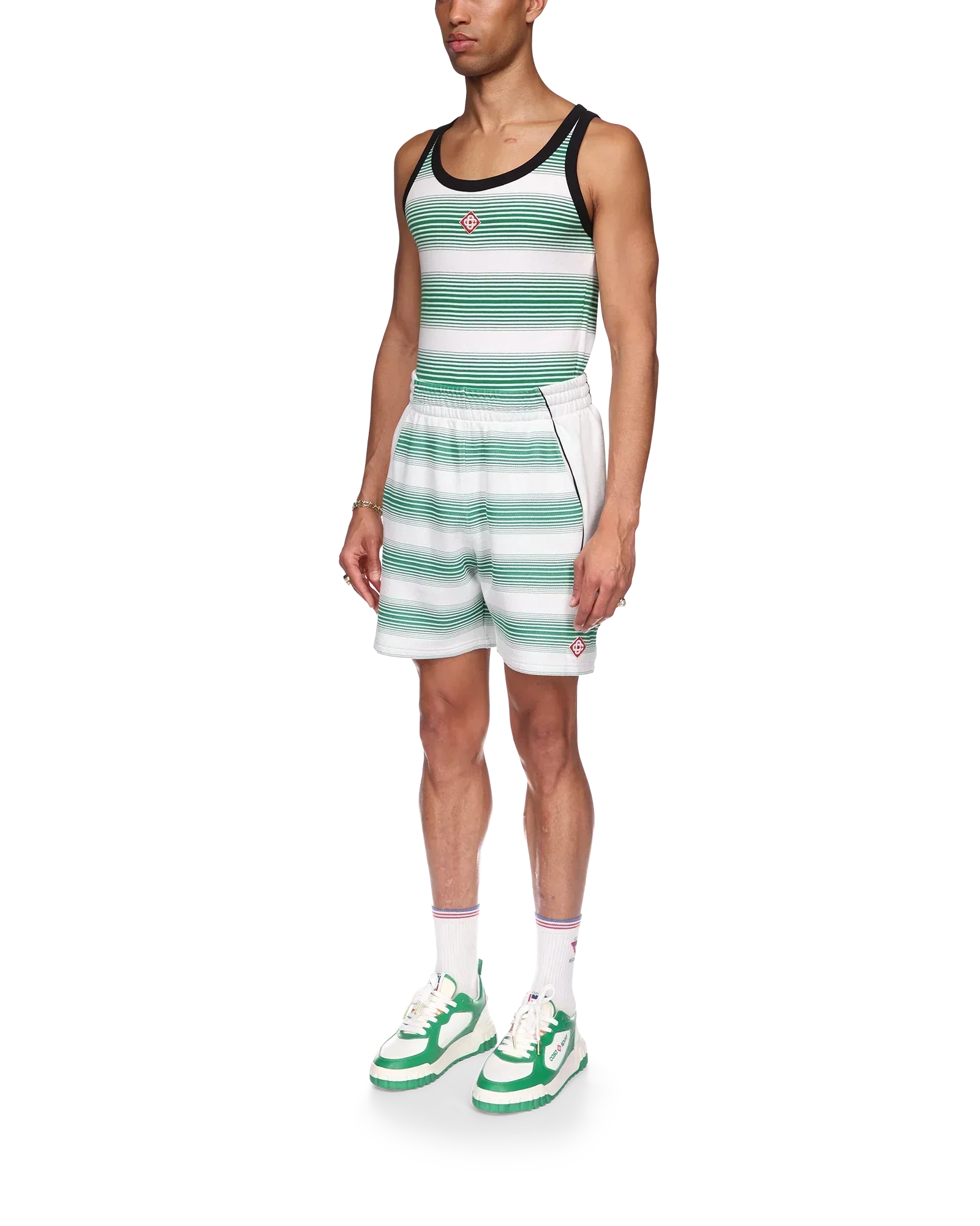Gradient Stripe Sweatshorts | Casablanca Paris | Image 3