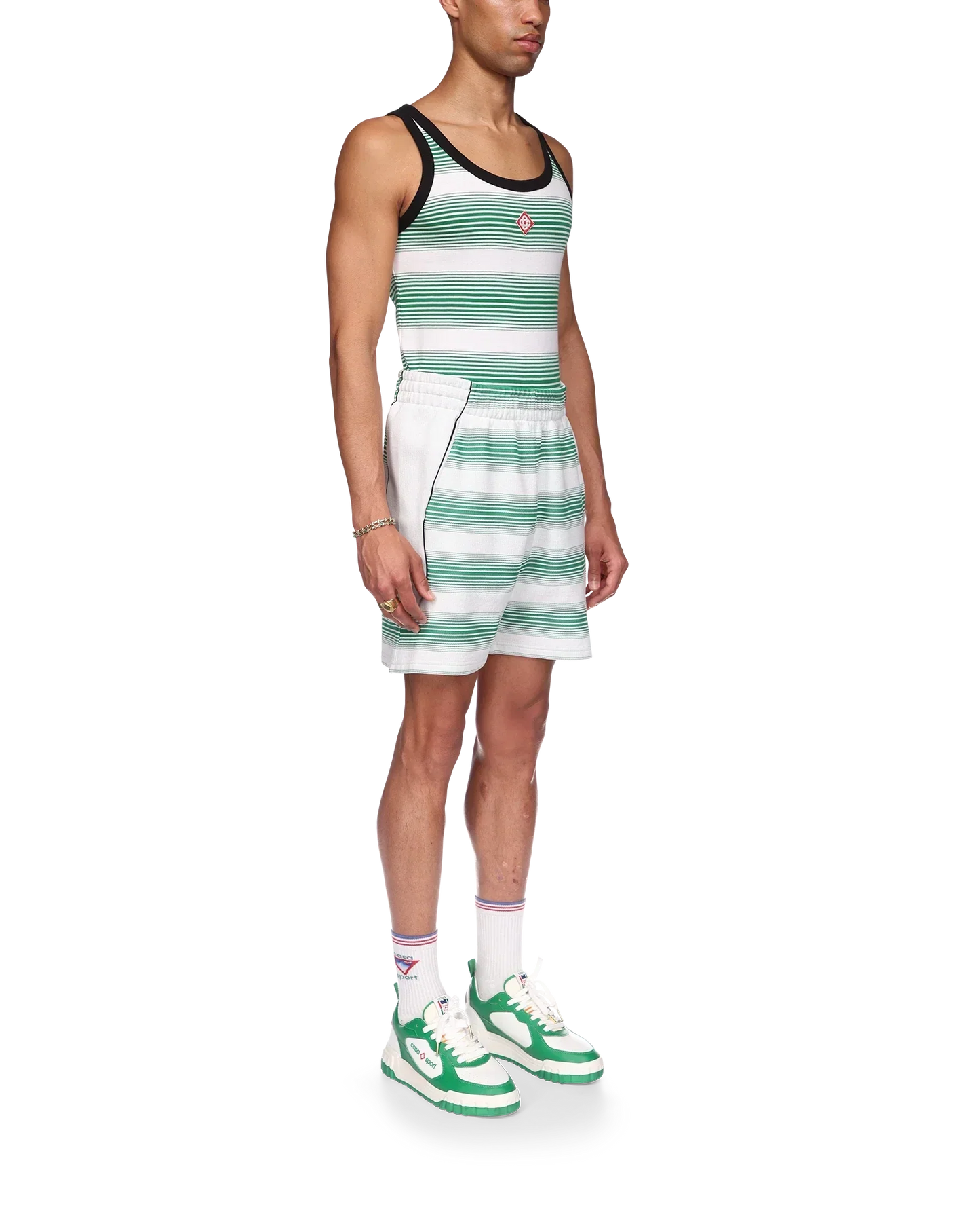 Gradient Stripe Sweatshorts | Casablanca Paris | Image 5