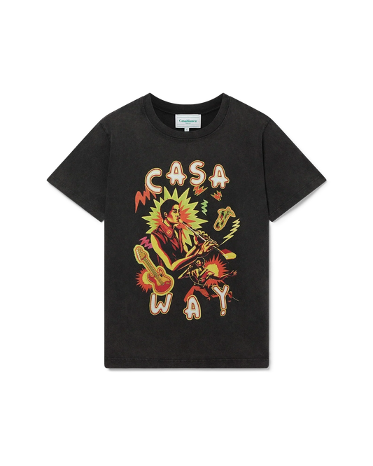 Music For The People Short Sleeve T-Shirt | Casablanca Paris | Image 1