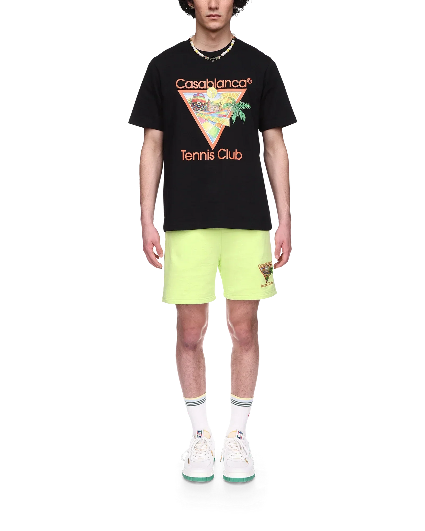 Afro Cubism Tennis Club Short Sleeve T-Shirt | Casablanca Paris | Image 2