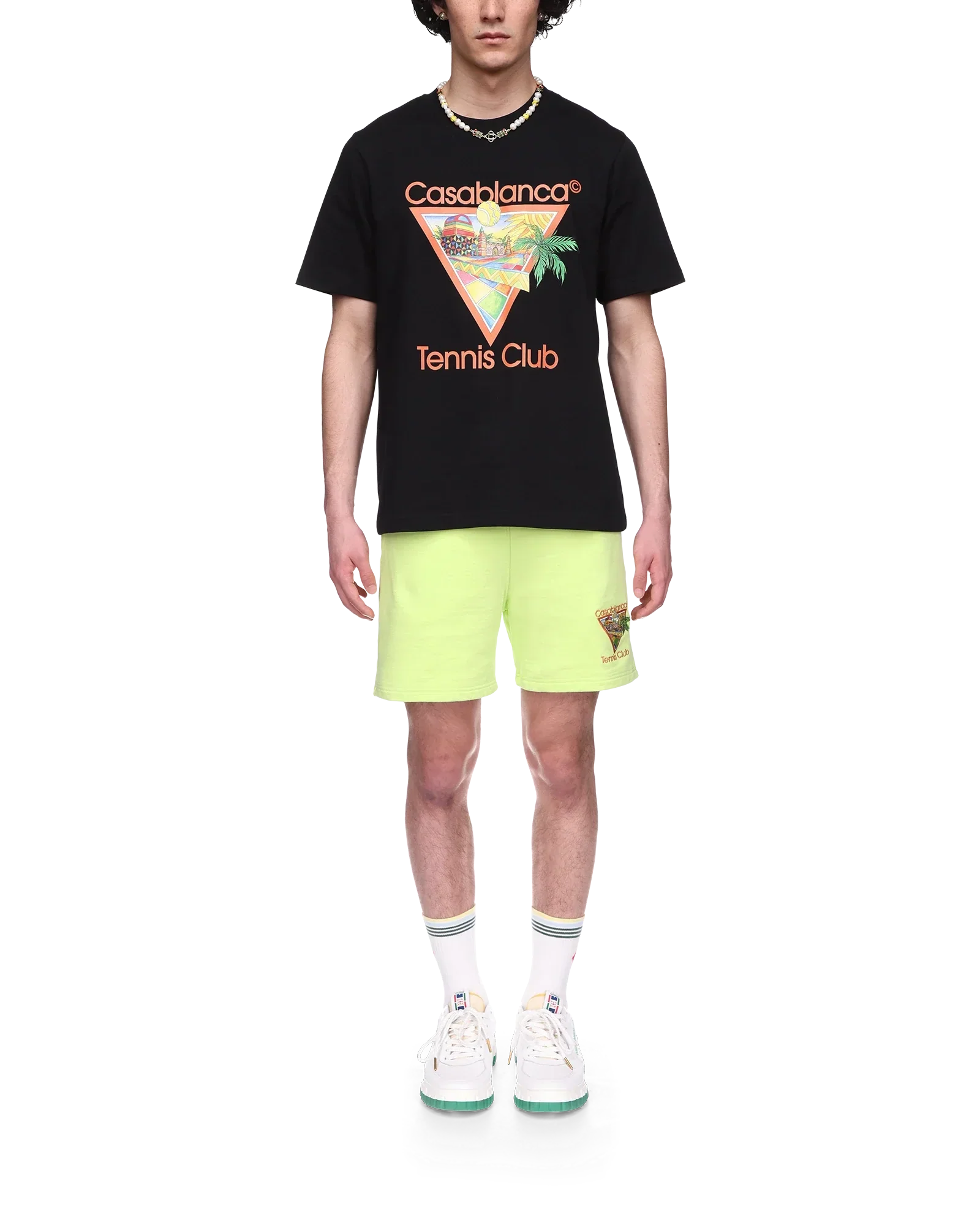 Afro Cubism Tennis Club Short Sleeve T-Shirt | Casablanca Paris | Image 2