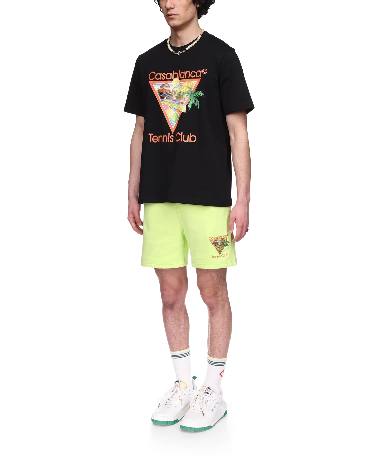 Afro Cubism Tennis Club Short Sleeve T-Shirt | Casablanca Paris | Image 3