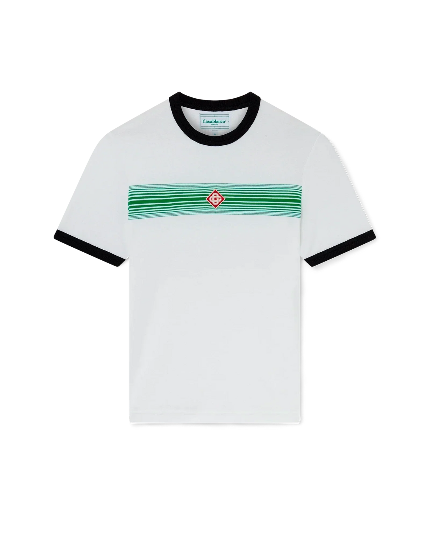 Gradient Stripe Ringer Short Sleeve T-Shirt | Casablanca Paris | Image 1