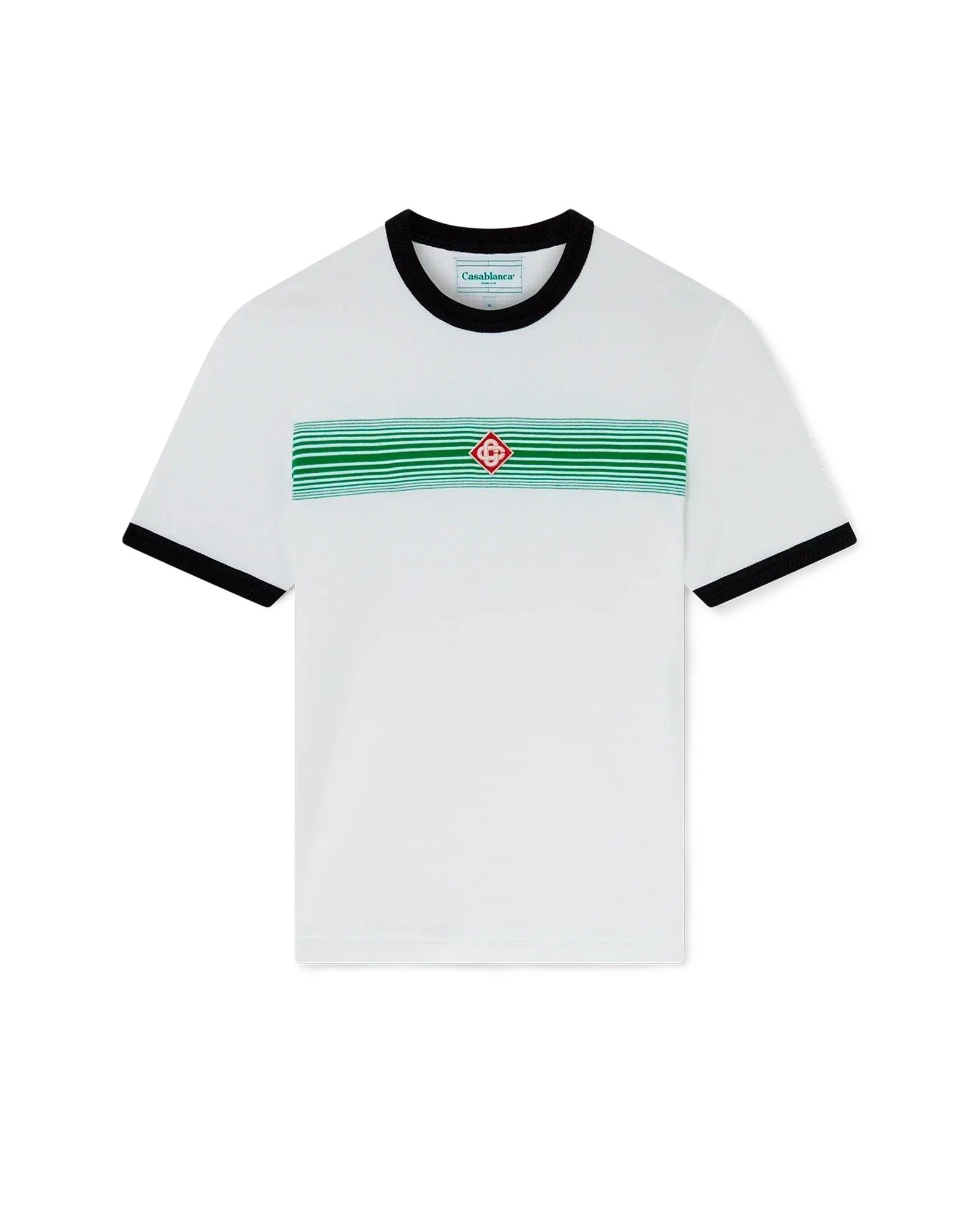 Gradient Stripe Ringer Short Sleeve T-Shirt | Casablanca Paris | Image 1