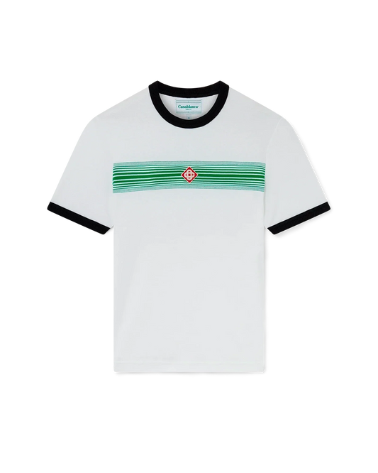 Gradient Stripe Ringer Short Sleeve T-Shirt | Casablanca Paris | Image 1
