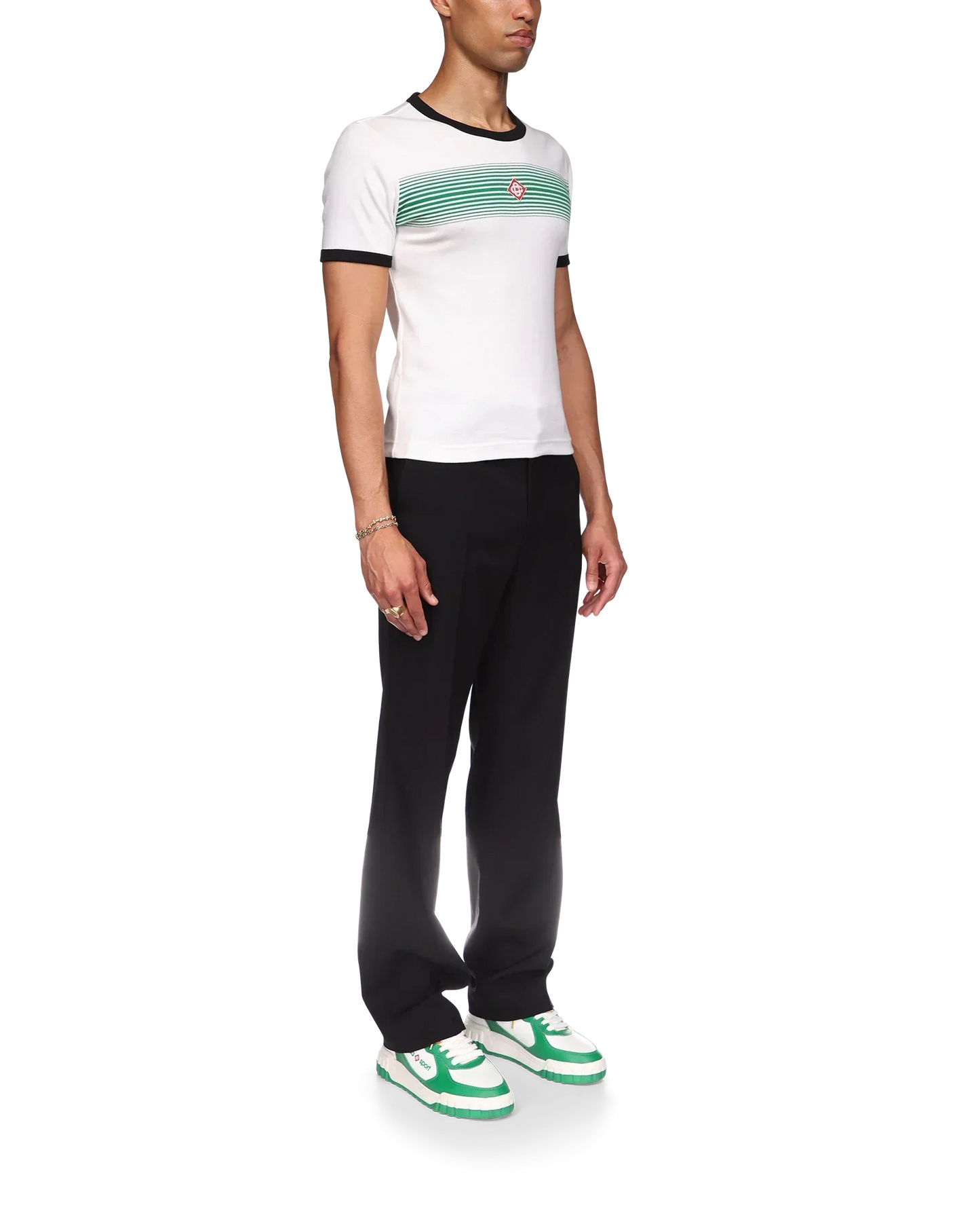 Gradient Stripe Ringer Short Sleeve T-Shirt | Casablanca Paris | Image 5