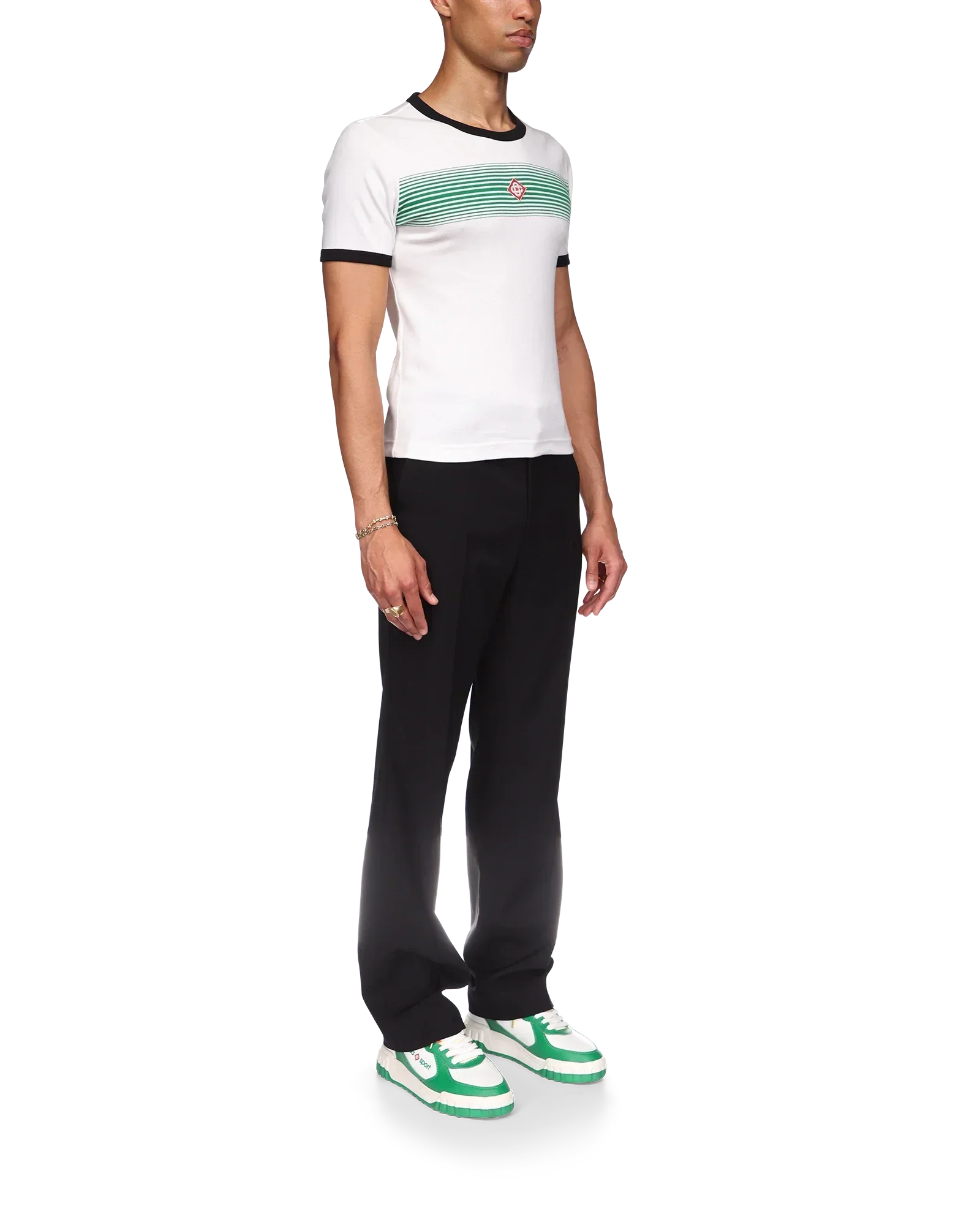 Gradient Stripe Ringer Short Sleeve T-Shirt | Casablanca Paris | Image 5