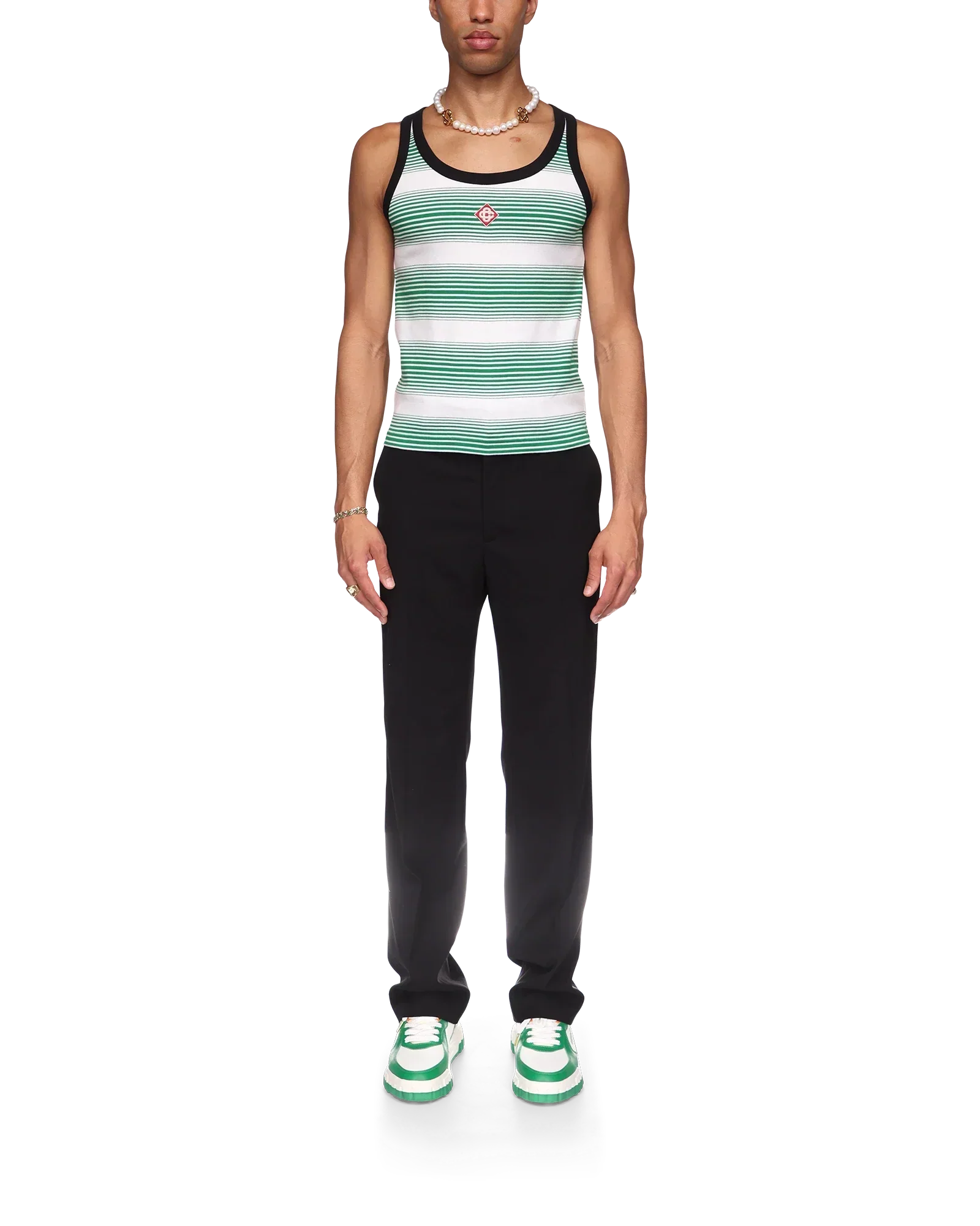Gradient Stripe Ringer Tank Top | Casablanca Paris | Image 2