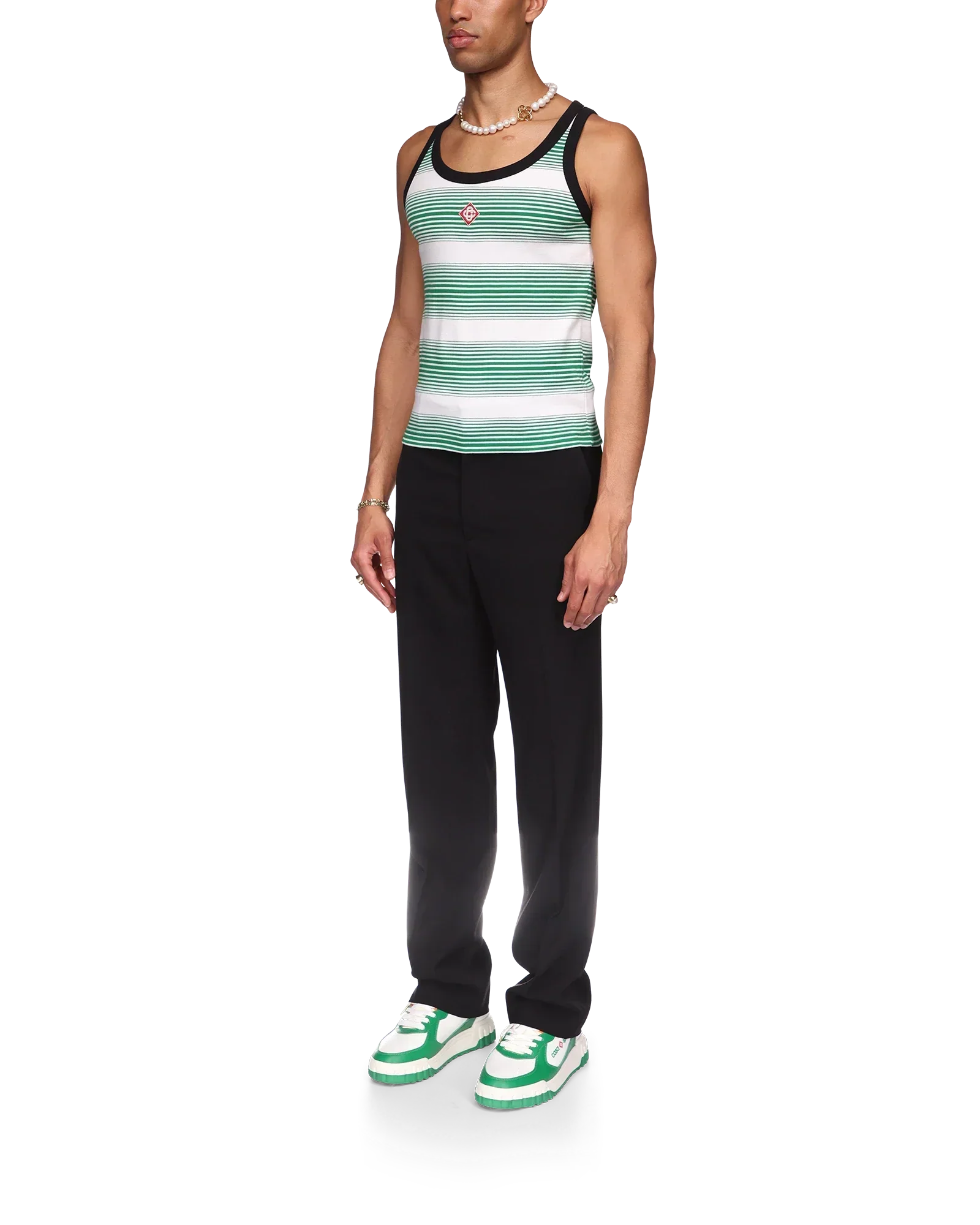 Gradient Stripe Ringer Tank Top | Casablanca Paris | Image 3