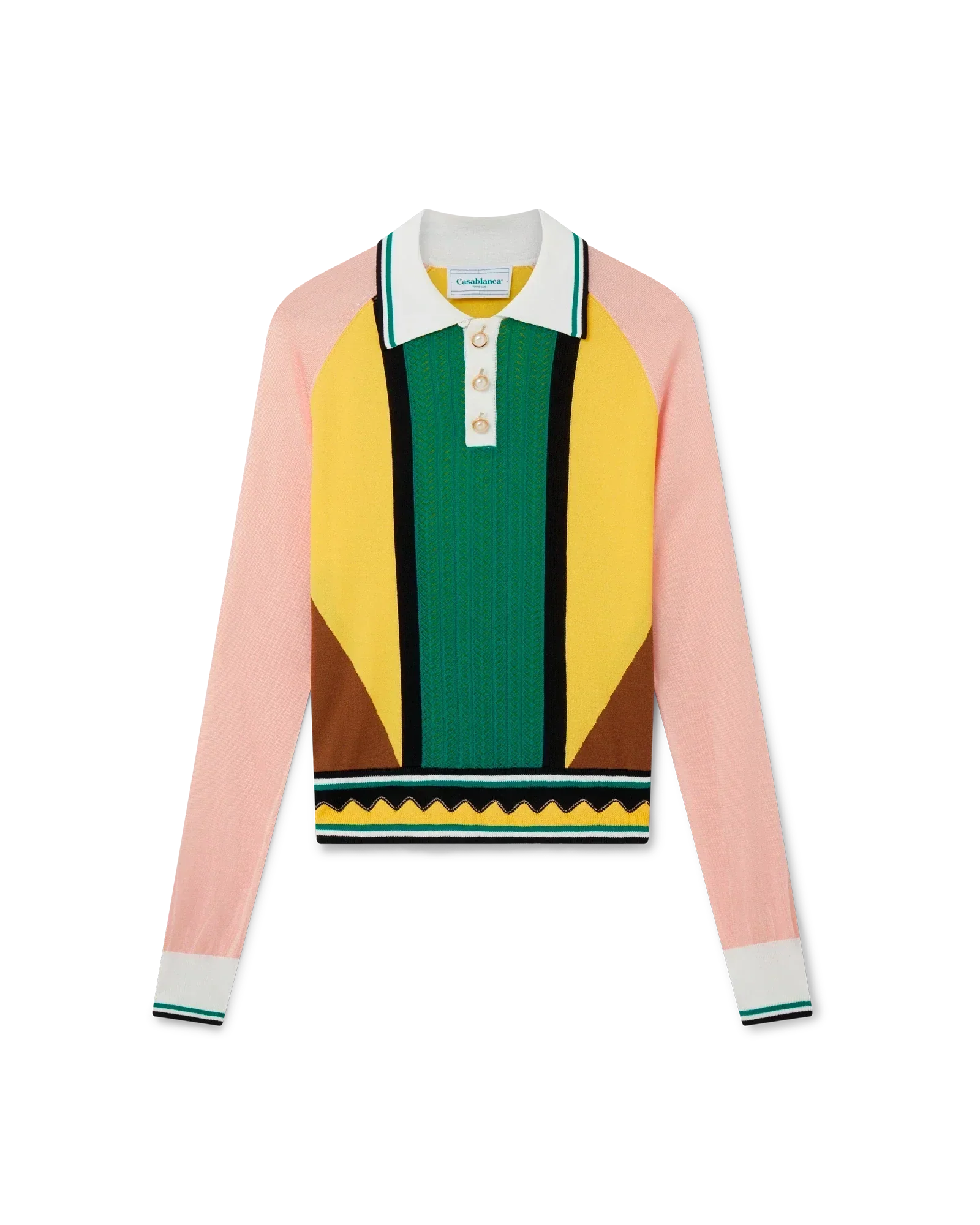 Graphic Panelled Polo Shirt | Casablanca Paris | Image 1