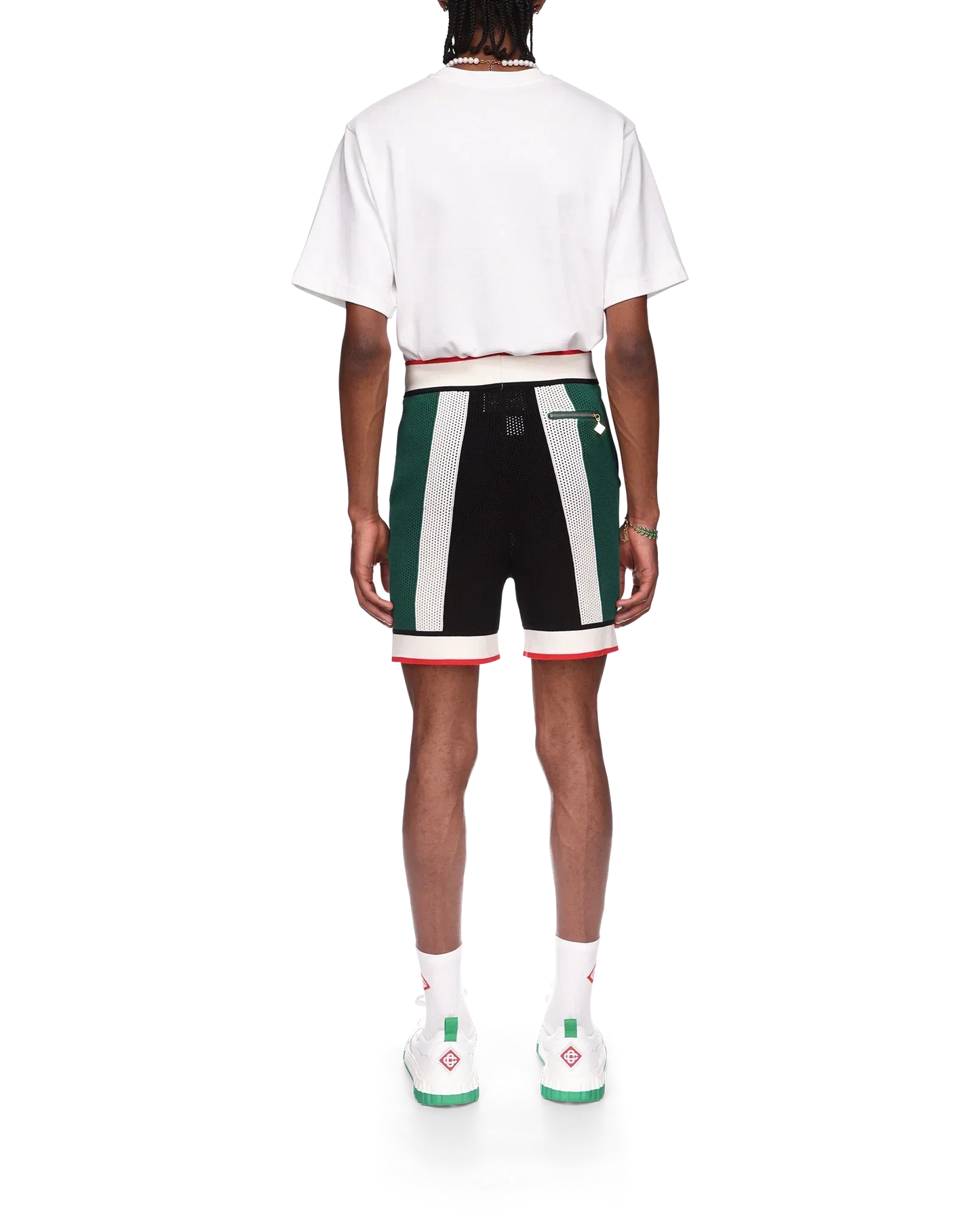 Striped Mesh Shorts | Casablanca Paris | Image 4