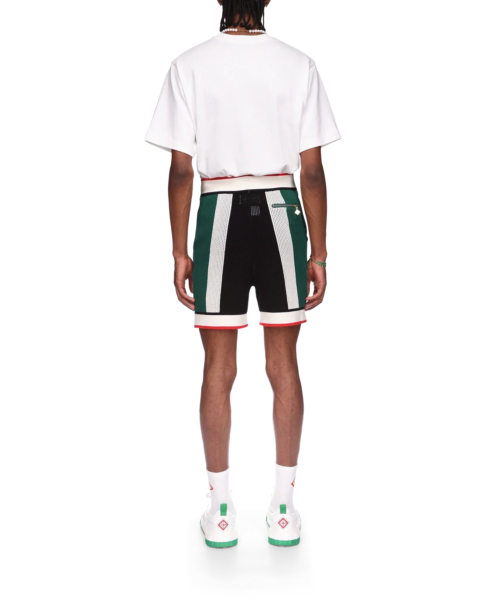 Striped Mesh Shorts | Casablanca Paris | Image 4
