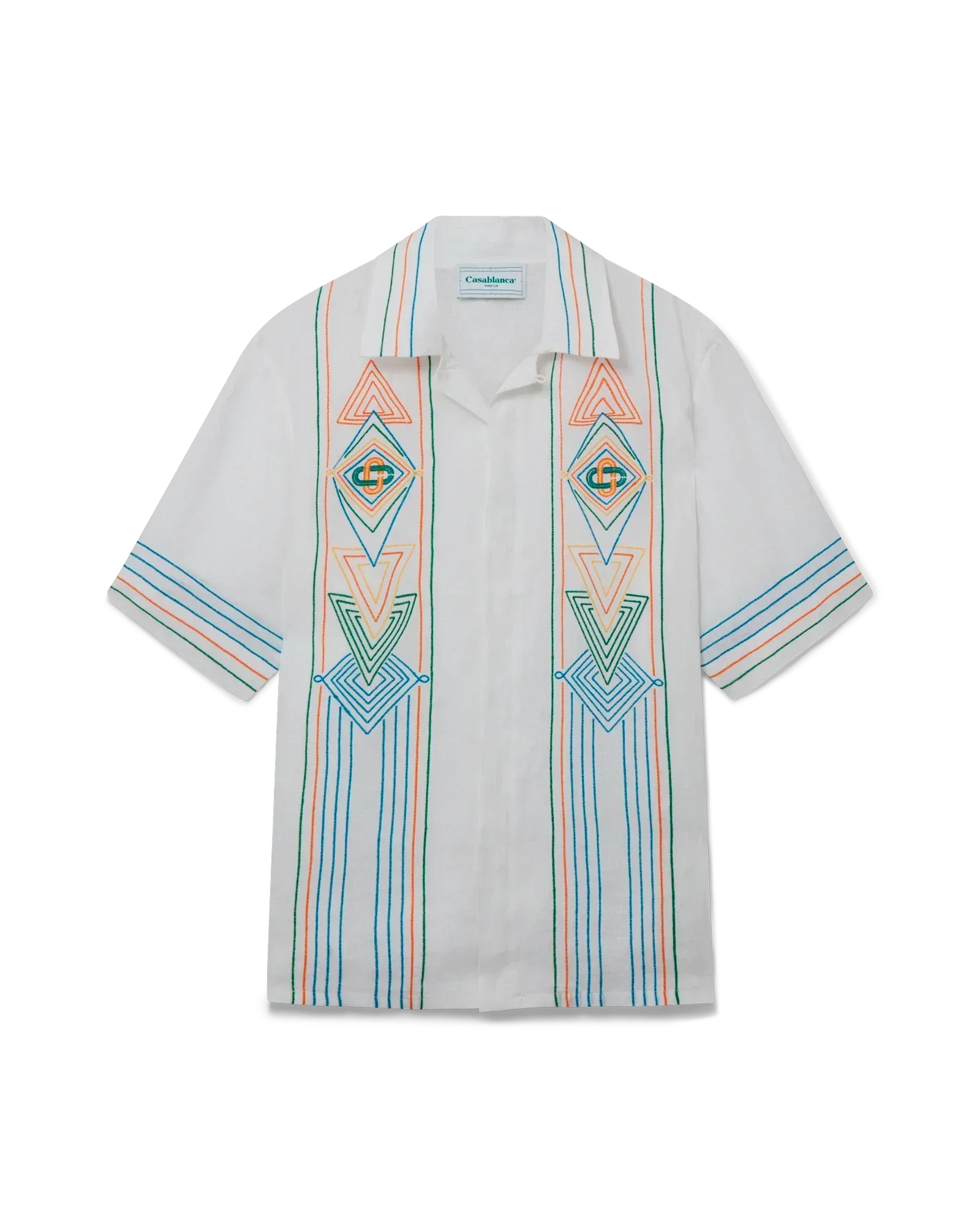 Le Fil De La Musique Short Sleeve Linen Shirt | Casablanca Paris | Image 1
