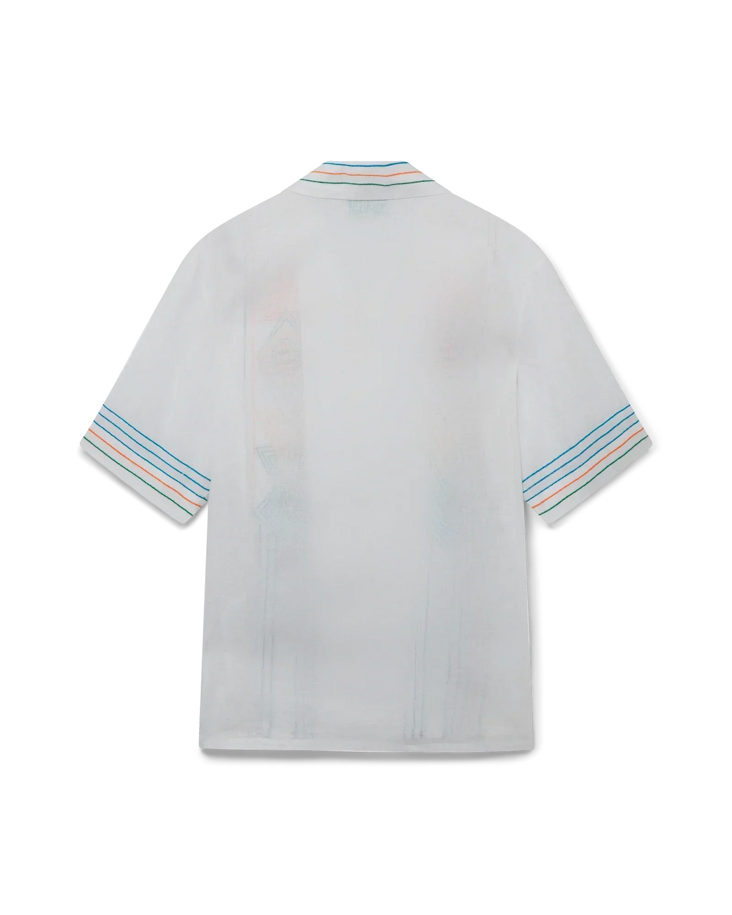 Le Fil De La Musique Short Sleeve Linen Shirt | Casablanca Paris | Image 6