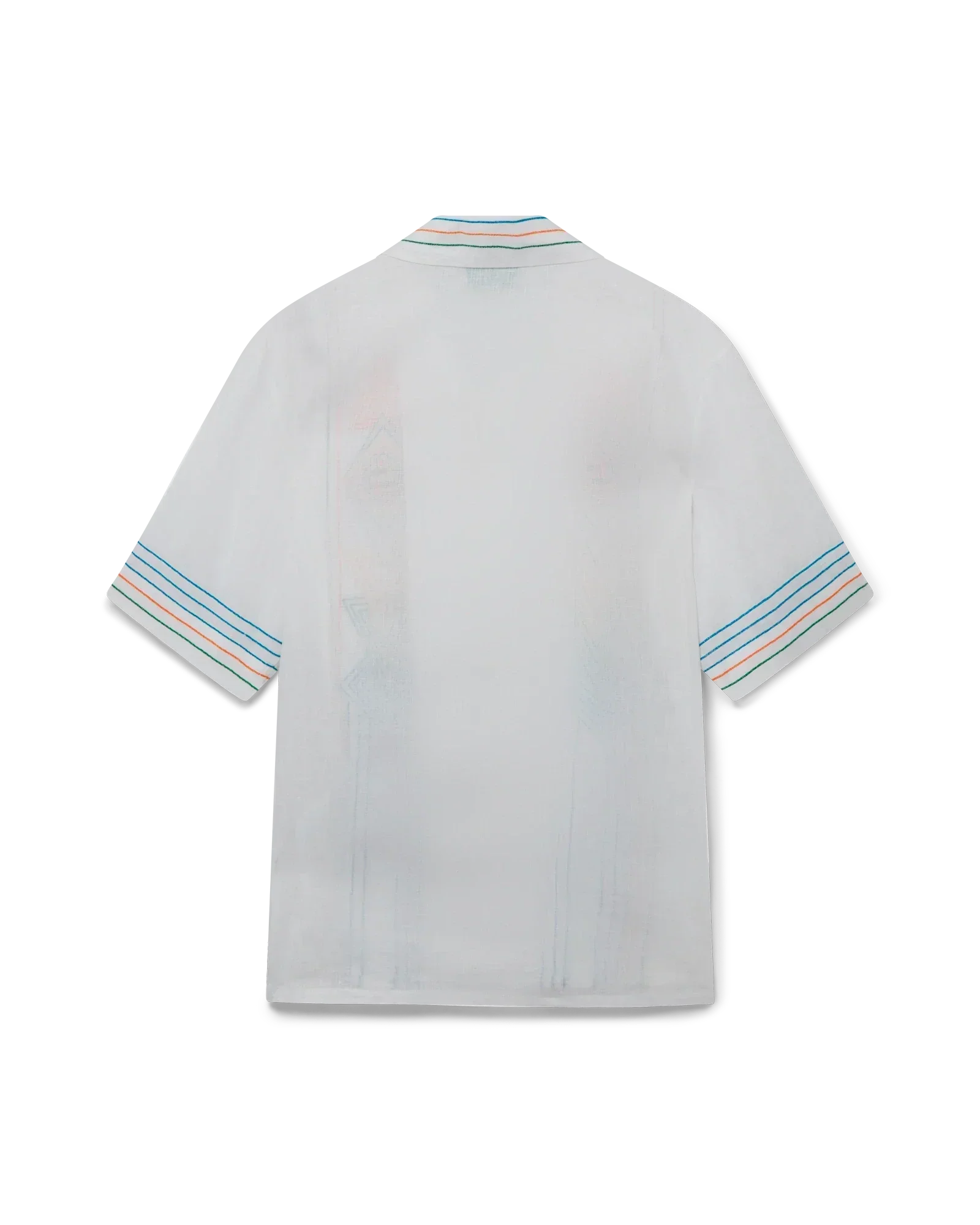 Le Fil De La Musique Short Sleeve Linen Shirt | Casablanca Paris | Image 6