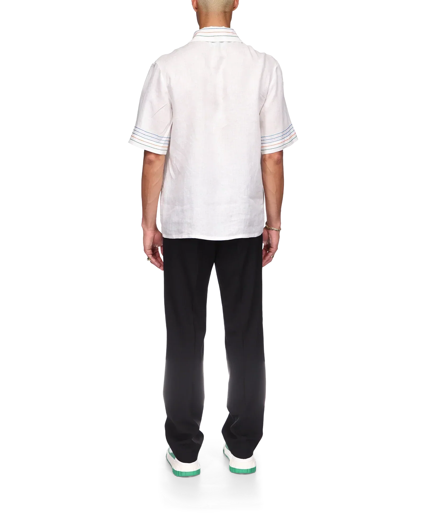 Le Fil De La Musique Short Sleeve Linen Shirt | Casablanca Paris | Image 4