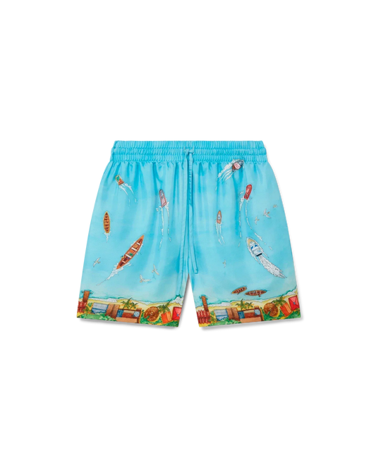Maison Sur Piloti Silk Shorts | Casablanca Paris | Image 1