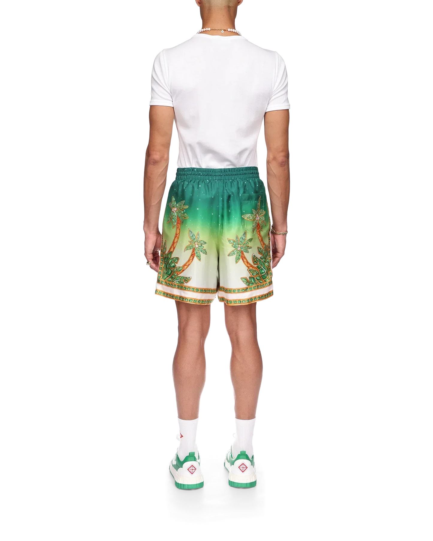 Joyaux D'Afrique Silk Shorts | Casablanca Paris | Image 4